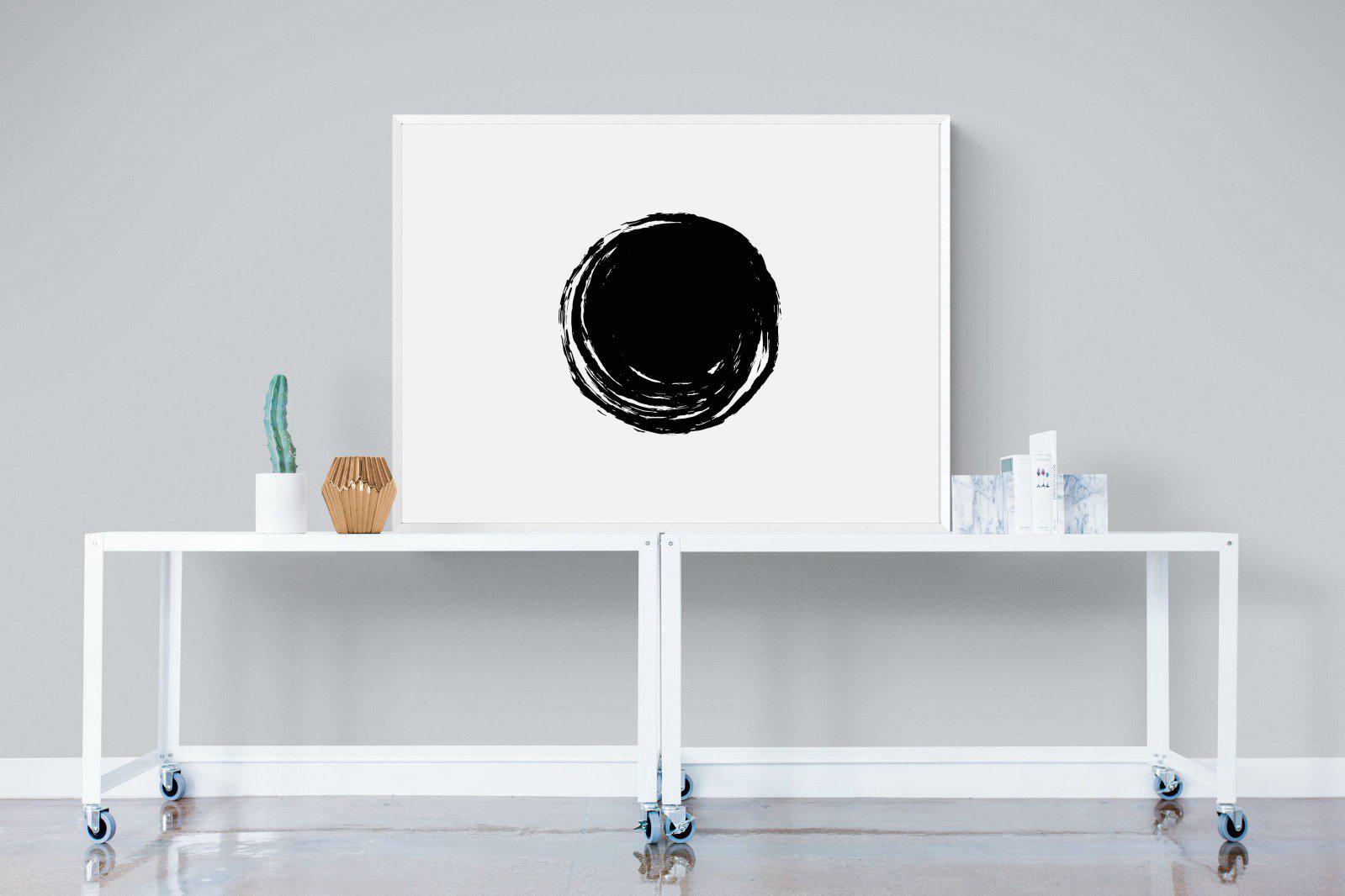 Circle Stroke-Wall_Art-120 x 90cm-Mounted Canvas-White-Pixalot