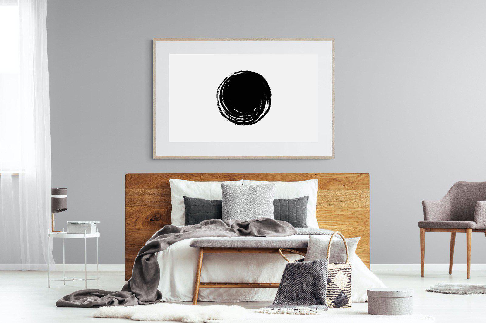 Circle Stroke-Wall_Art-150 x 100cm-Framed Print-Wood-Pixalot