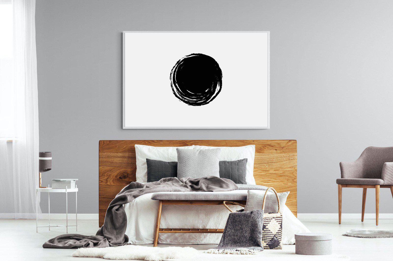 Circle Stroke-Wall_Art-150 x 100cm-Mounted Canvas-White-Pixalot