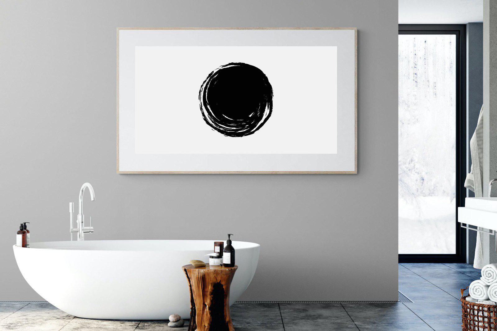Circle Stroke-Wall_Art-180 x 110cm-Framed Print-Wood-Pixalot