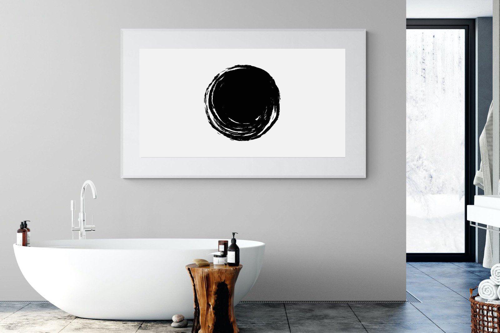 Circle Stroke-Wall_Art-180 x 110cm-Framed Print-White-Pixalot