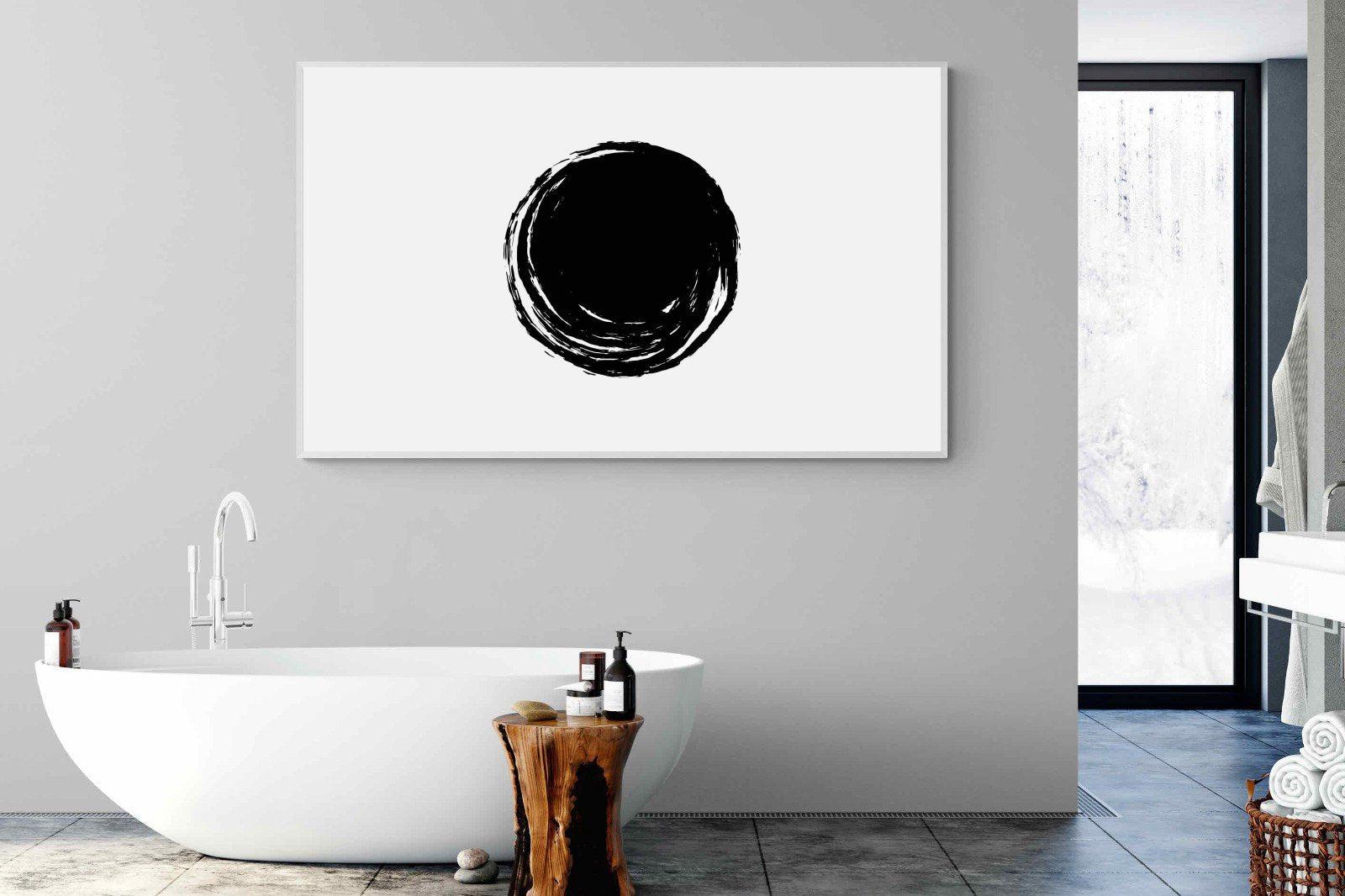 Circle Stroke-Wall_Art-180 x 110cm-Mounted Canvas-White-Pixalot