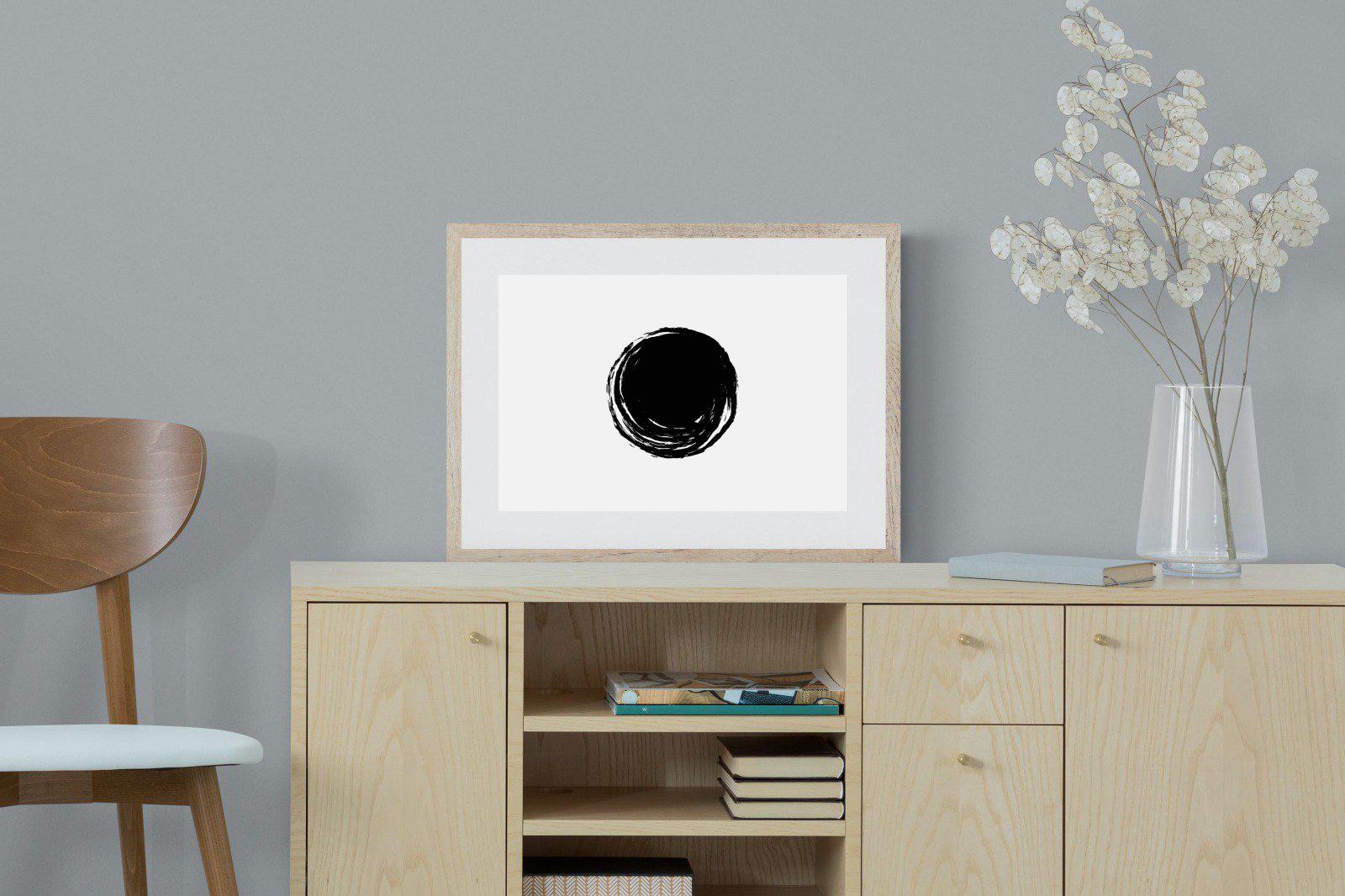 Circle Stroke-Wall_Art-60 x 45cm-Framed Print-Wood-Pixalot
