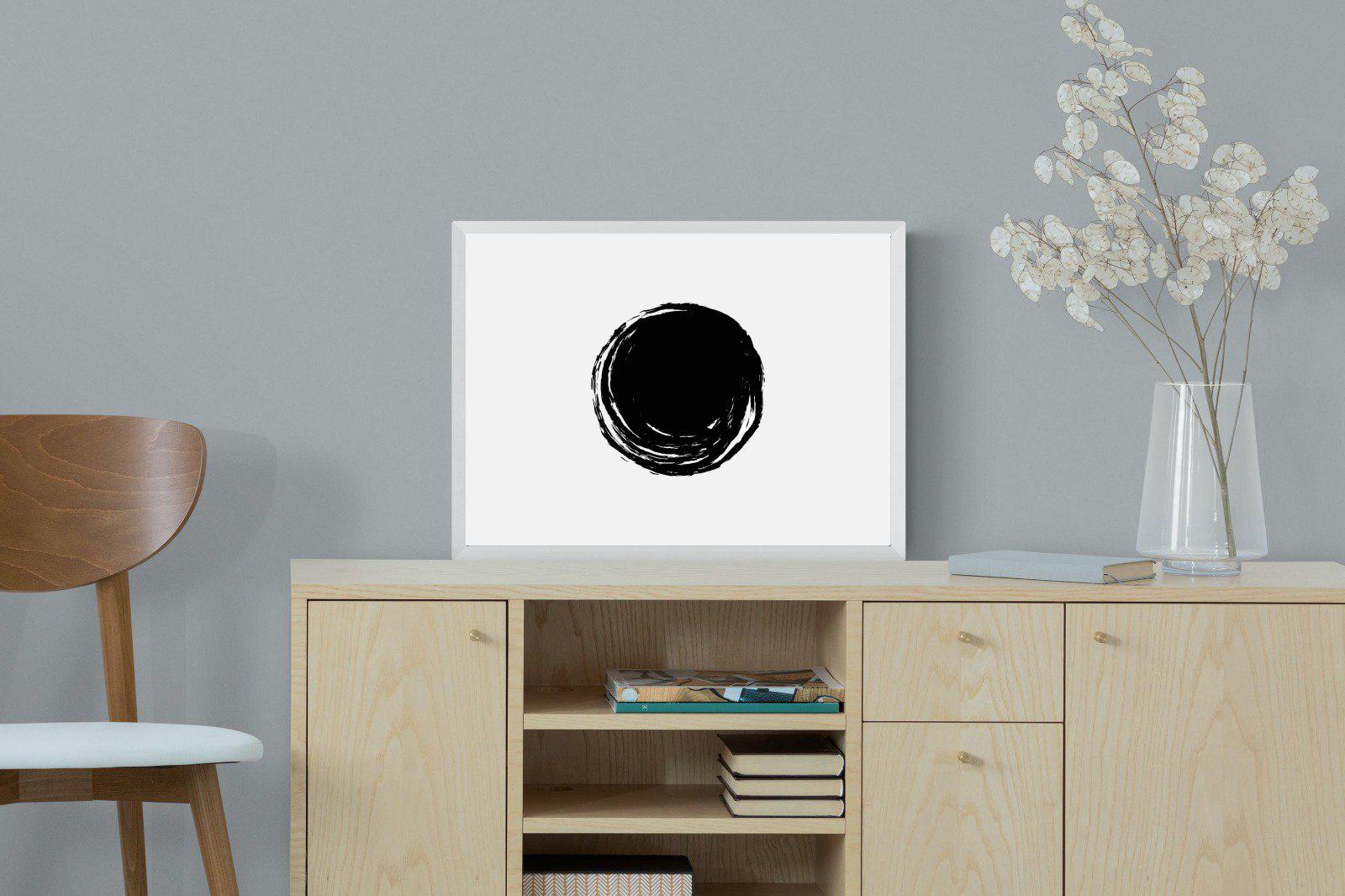 Circle Stroke-Wall_Art-60 x 45cm-Mounted Canvas-White-Pixalot