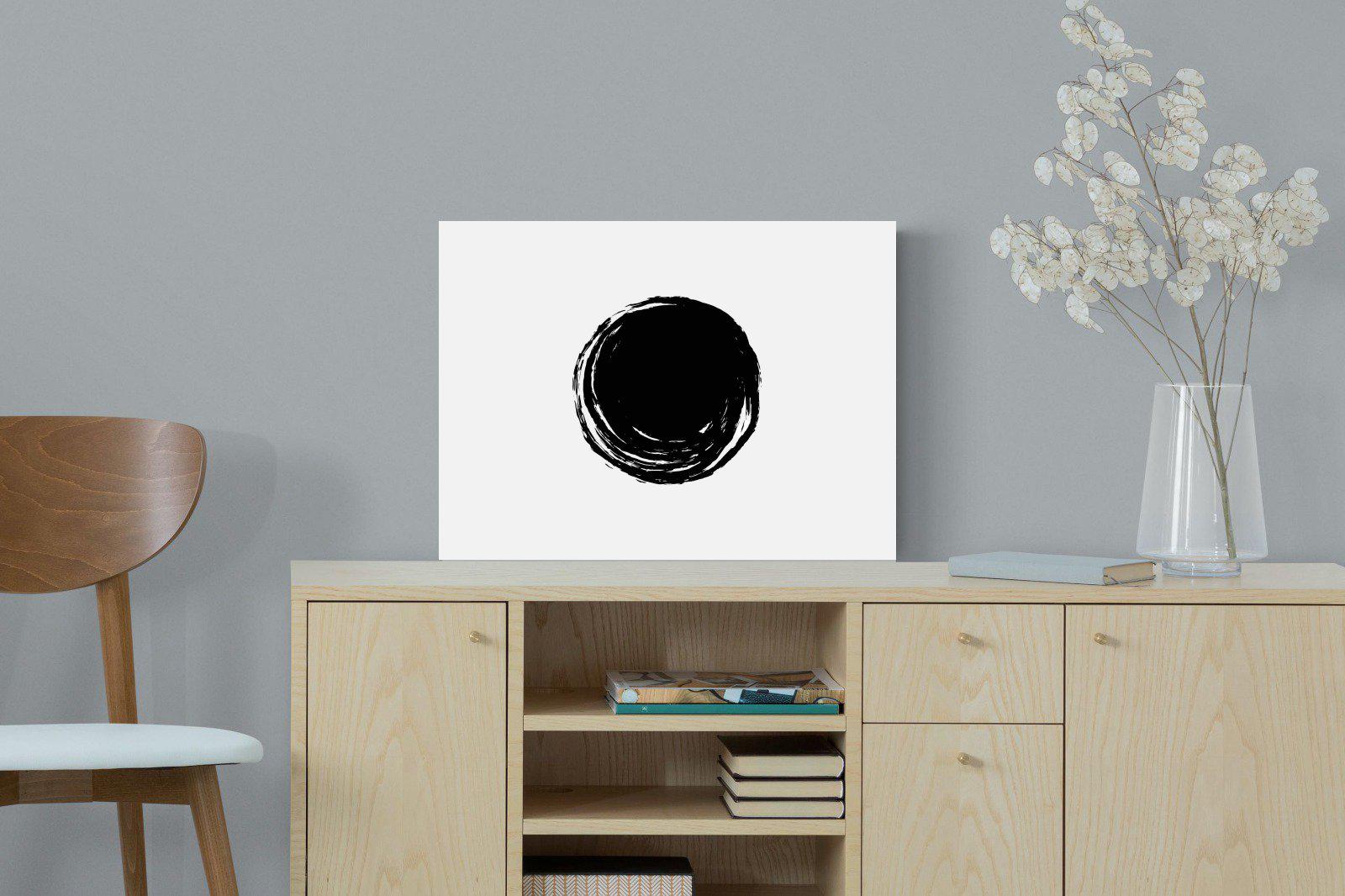 Circle Stroke-Wall_Art-60 x 45cm-Mounted Canvas-No Frame-Pixalot