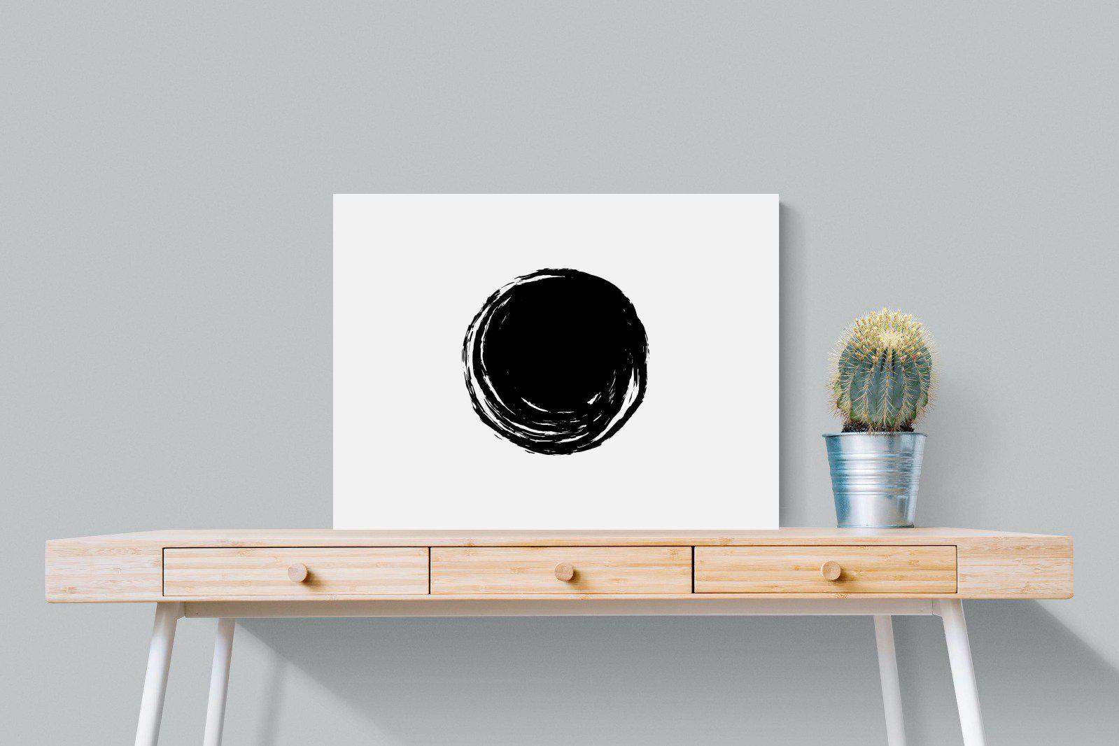 Circle Stroke-Wall_Art-80 x 60cm-Mounted Canvas-No Frame-Pixalot