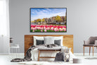 City Tulips-Wall_Art-150 x 100cm-Mounted Canvas-Black-Pixalot