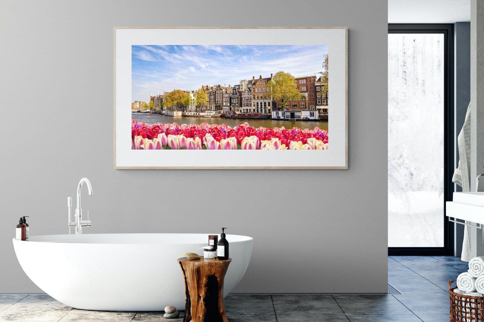 City Tulips-Wall_Art-180 x 110cm-Framed Print-Wood-Pixalot