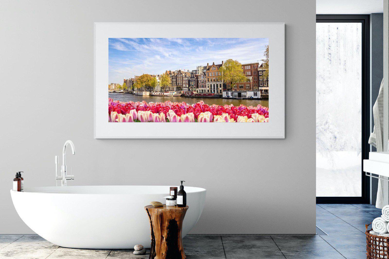 City Tulips-Wall_Art-180 x 110cm-Framed Print-White-Pixalot