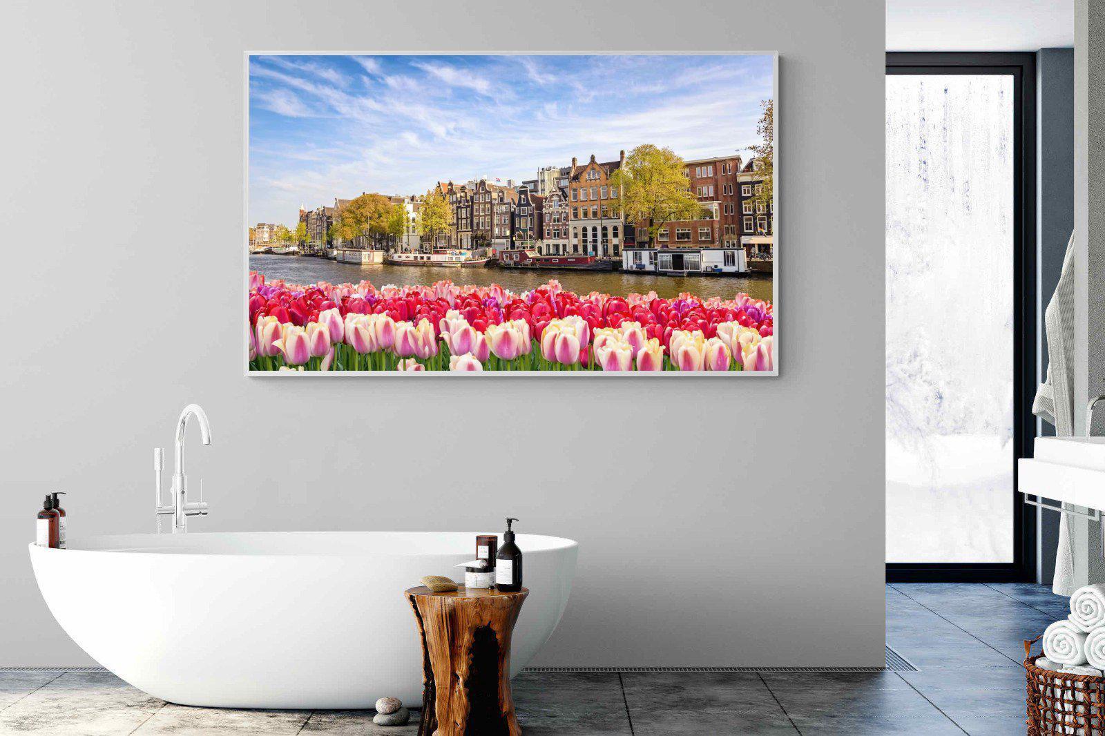 City Tulips-Wall_Art-180 x 110cm-Mounted Canvas-White-Pixalot