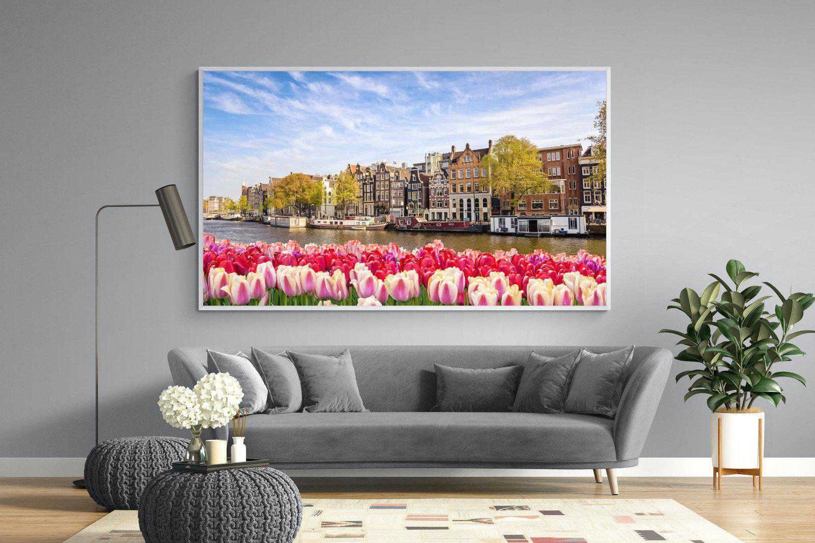 City Tulips-Wall_Art-220 x 130cm-Mounted Canvas-White-Pixalot