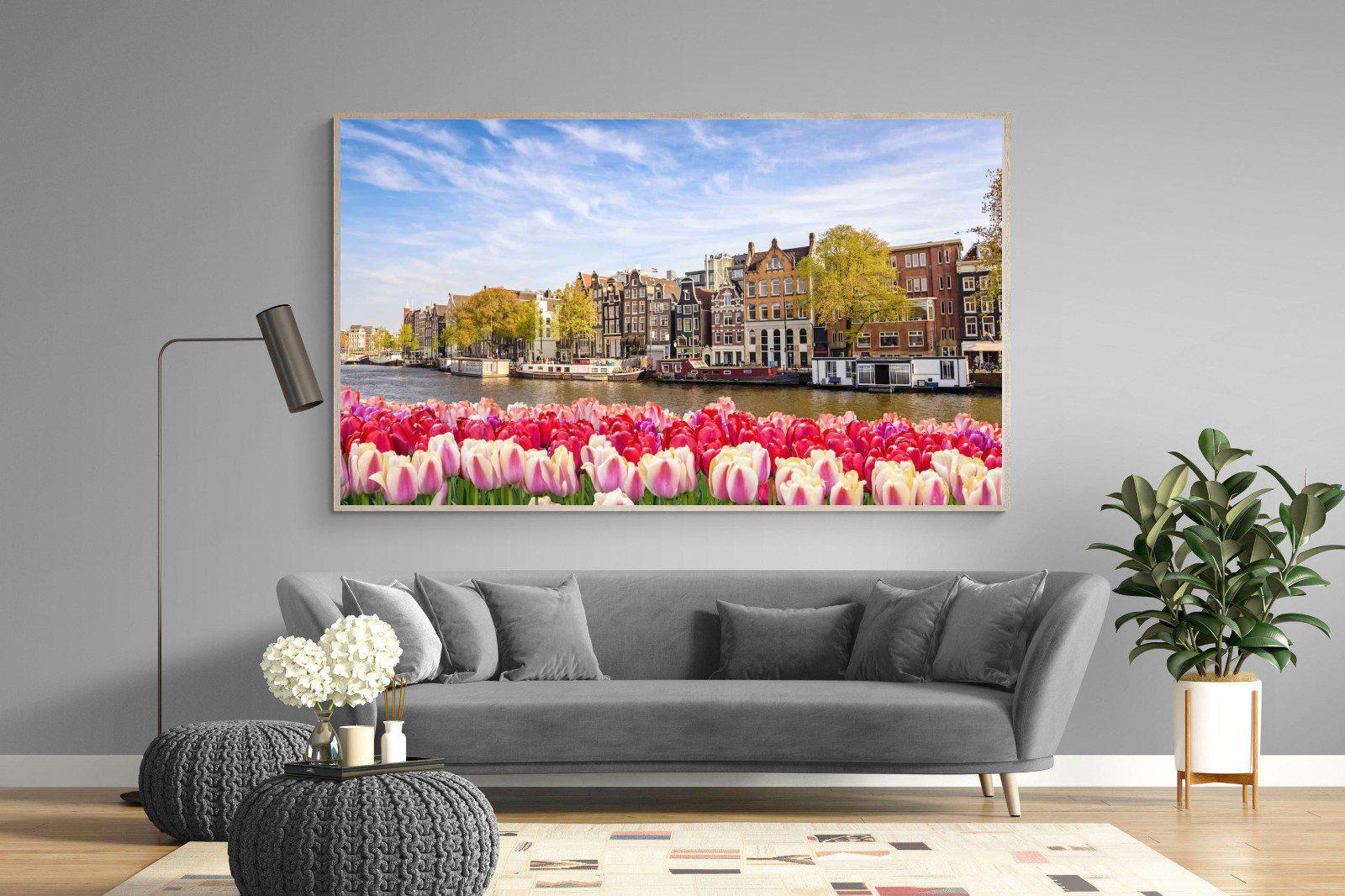 City Tulips-Wall_Art-220 x 130cm-Mounted Canvas-Wood-Pixalot