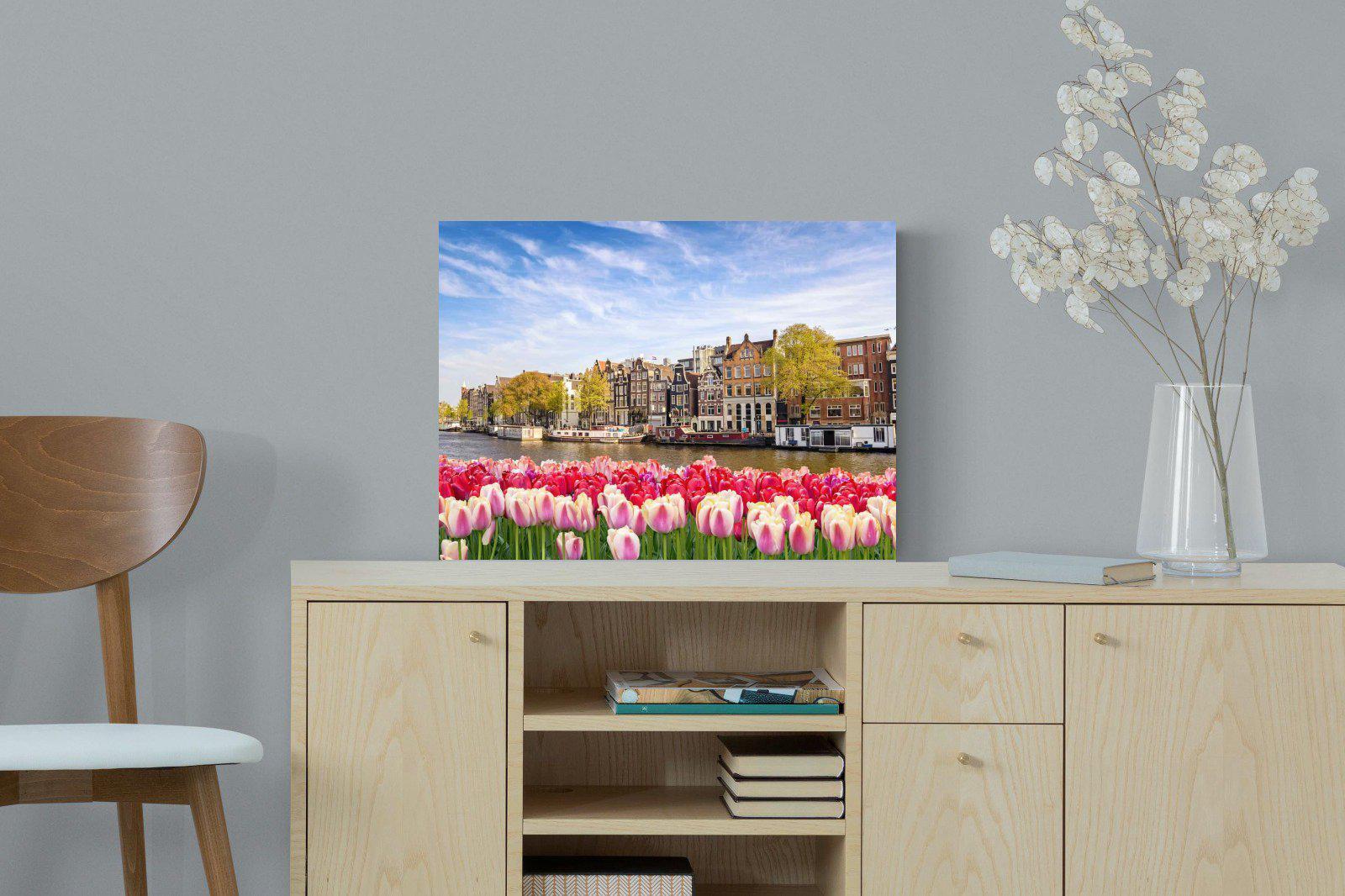 City Tulips-Wall_Art-60 x 45cm-Mounted Canvas-No Frame-Pixalot