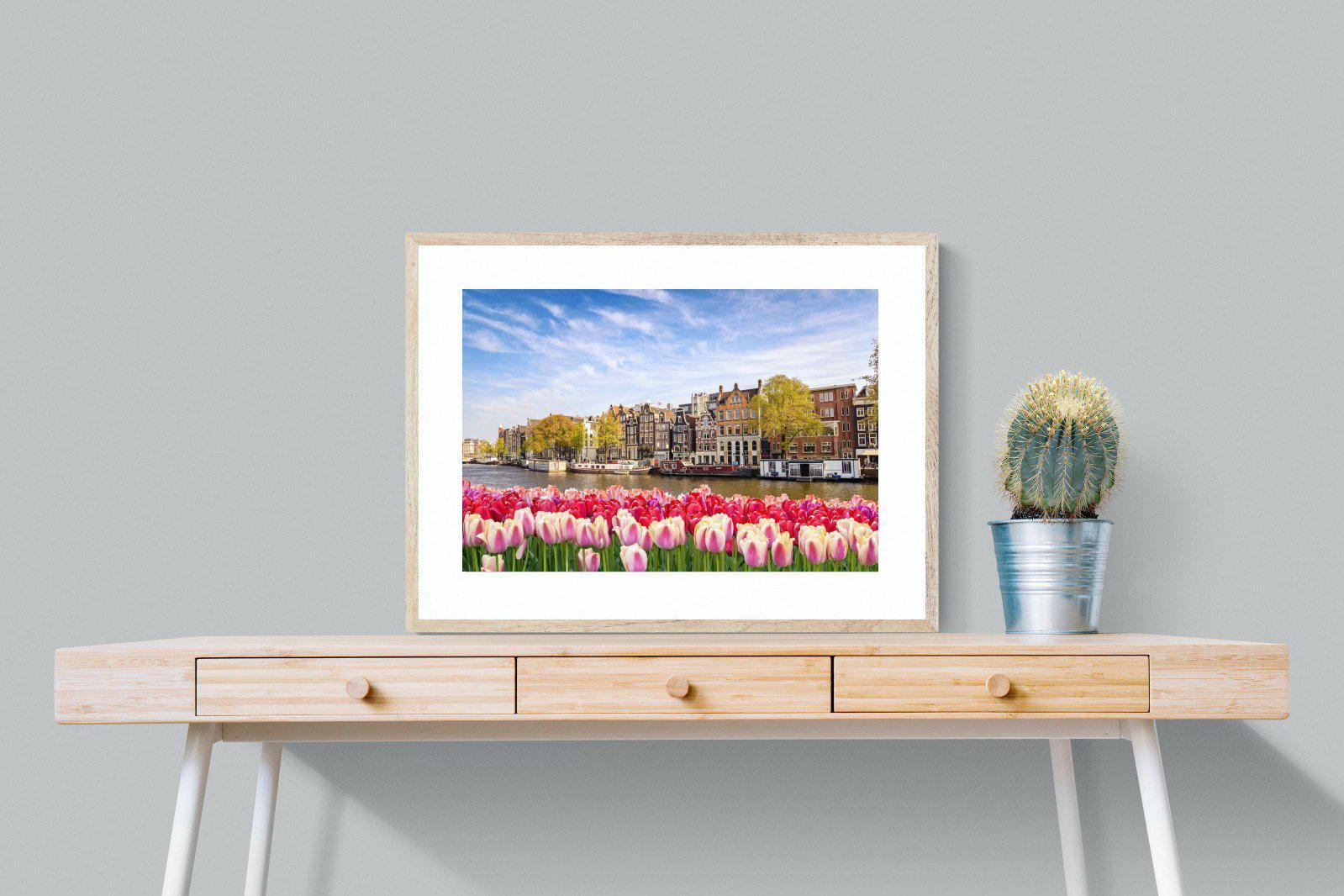 City Tulips-Wall_Art-80 x 60cm-Framed Print-Wood-Pixalot