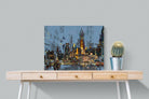 City by Night-Wall_Art-80 x 60cm-Mounted Canvas-No Frame-Pixalot