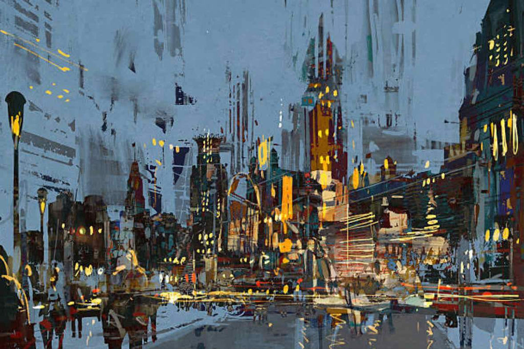 City by Night-Wall_Art-Pixalot