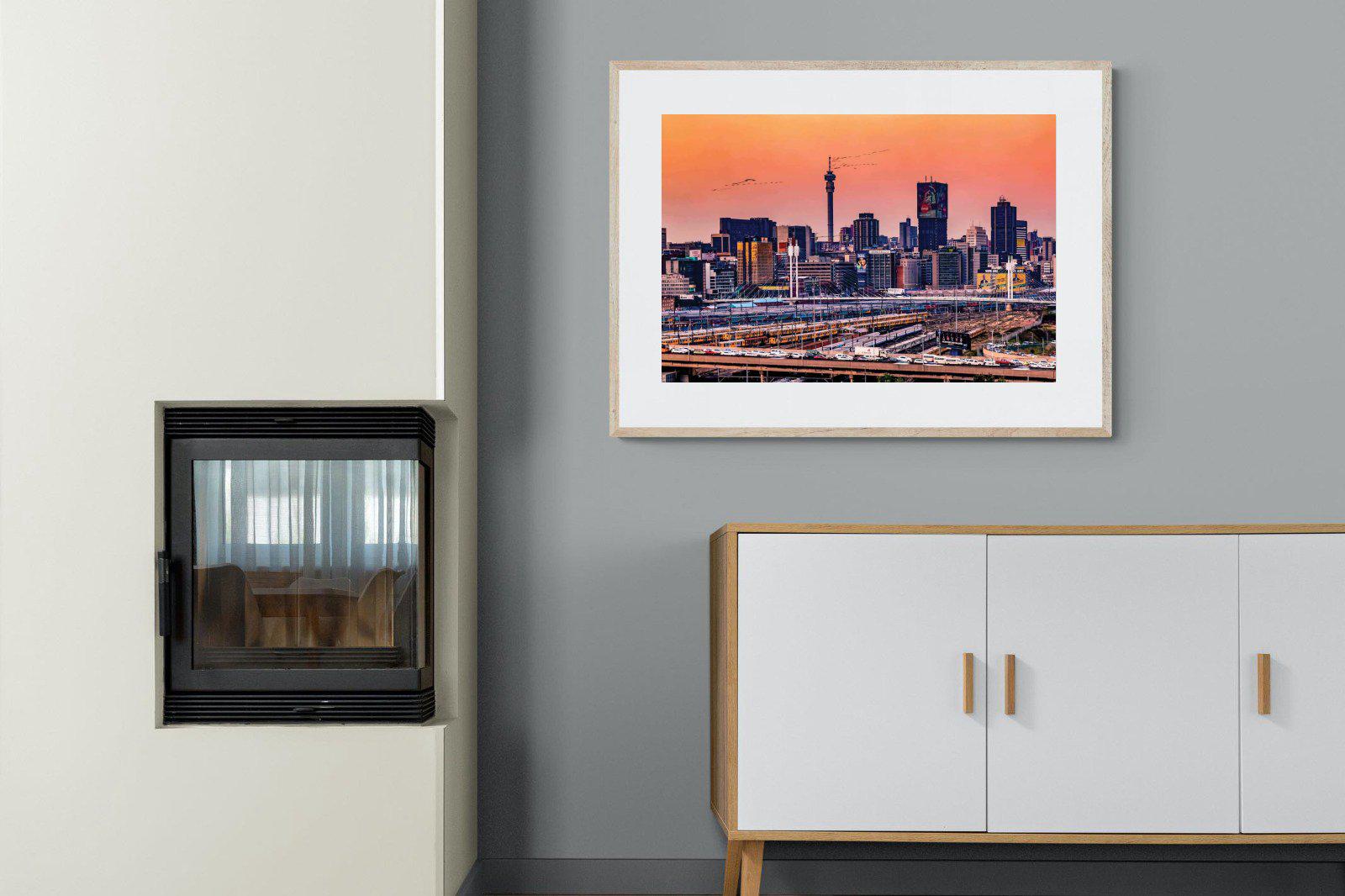 City of Gold-Wall_Art-100 x 75cm-Framed Print-Wood-Pixalot