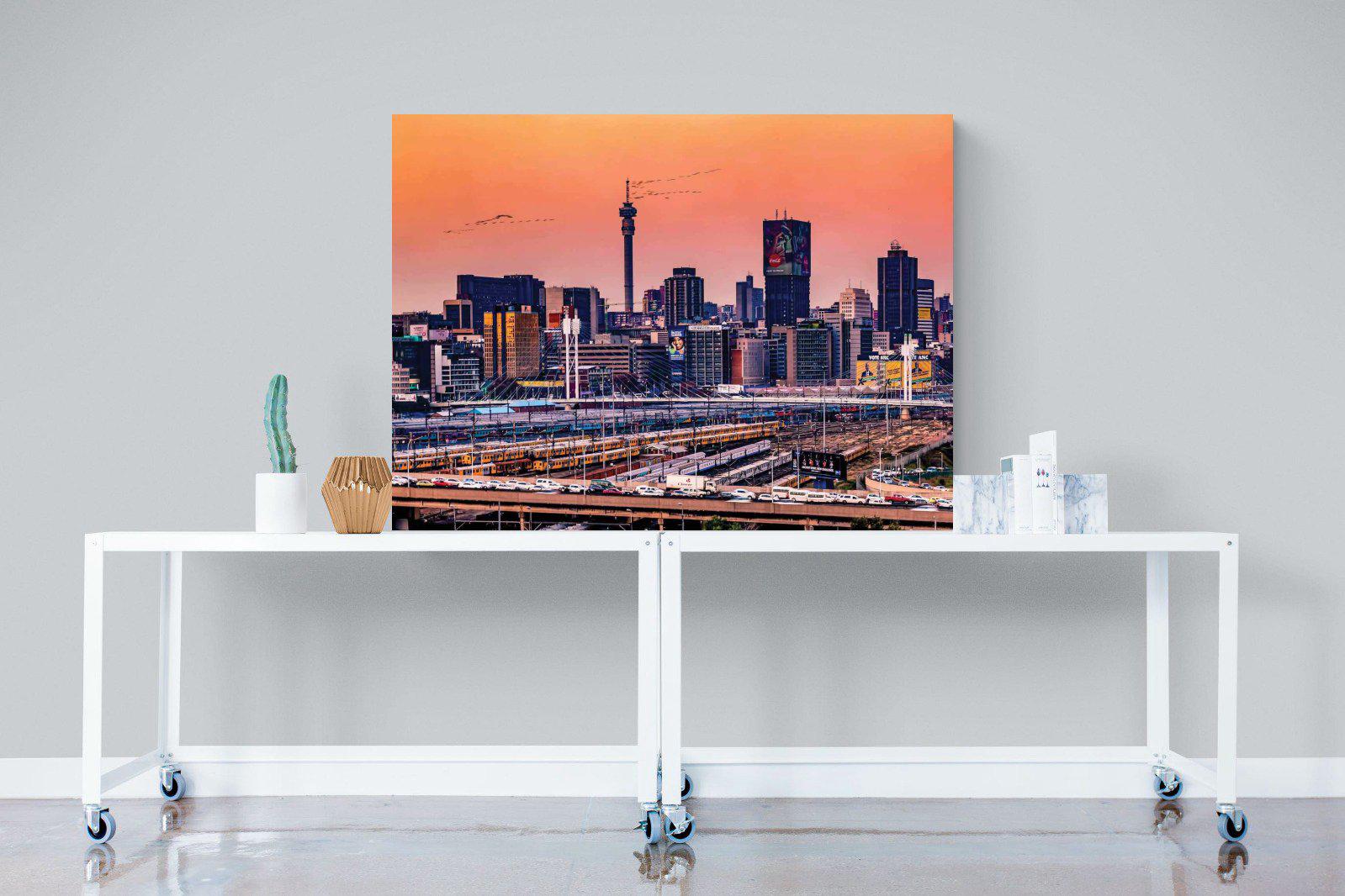 City of Gold-Wall_Art-120 x 90cm-Mounted Canvas-No Frame-Pixalot