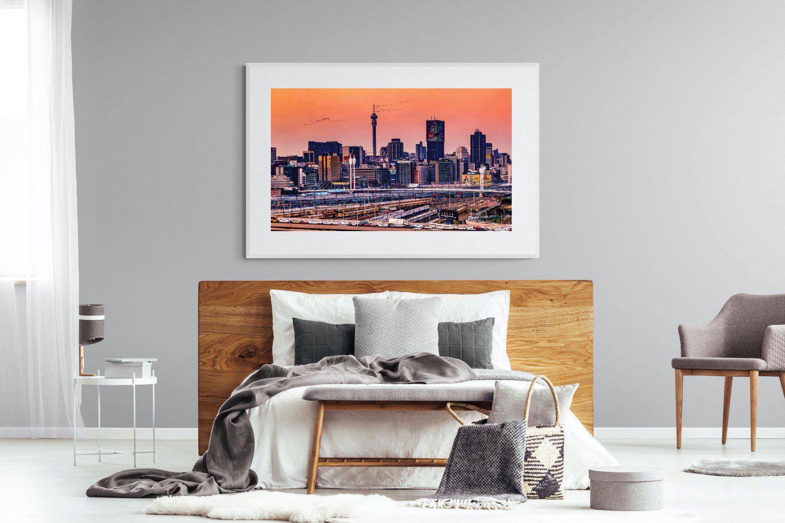 City of Gold-Wall_Art-150 x 100cm-Framed Print-White-Pixalot