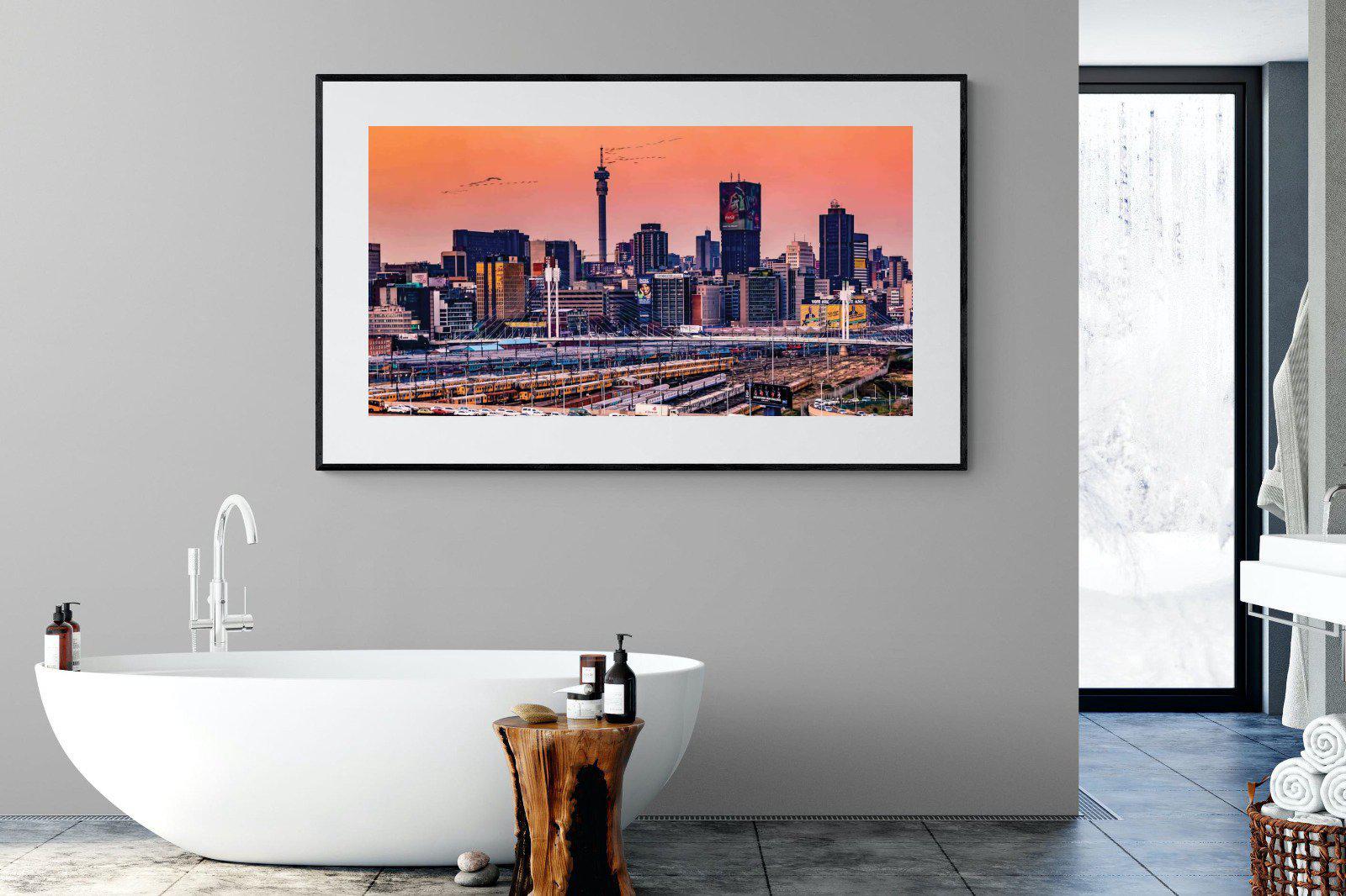 City of Gold-Wall_Art-180 x 110cm-Framed Print-Black-Pixalot
