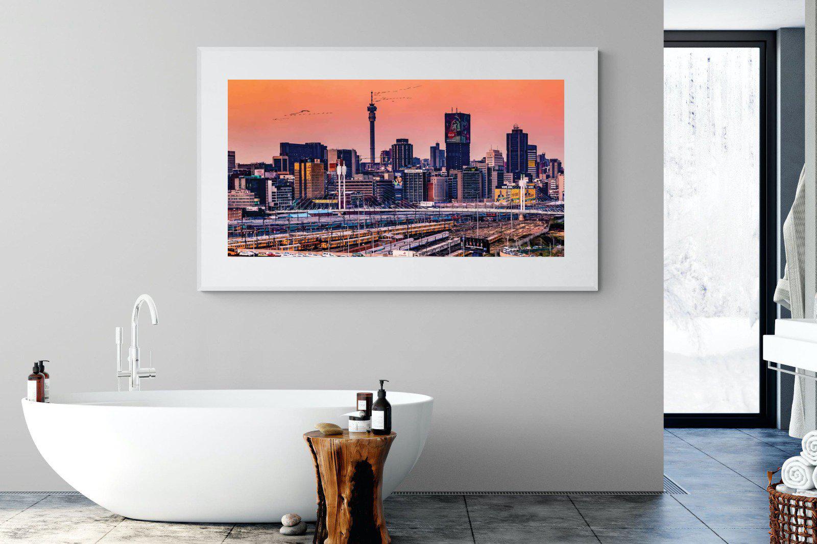 City of Gold-Wall_Art-180 x 110cm-Framed Print-White-Pixalot