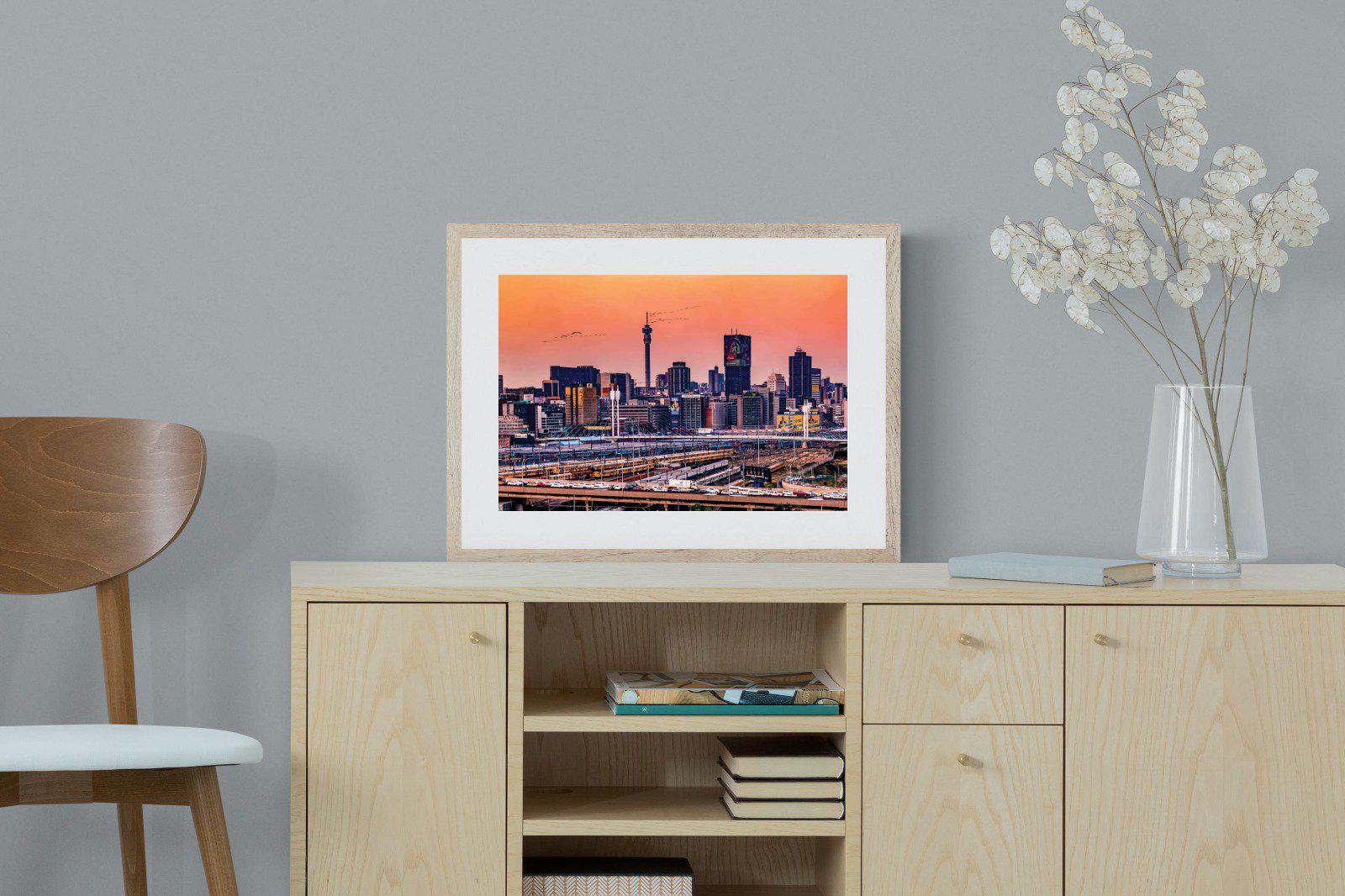 City of Gold-Wall_Art-60 x 45cm-Framed Print-Wood-Pixalot