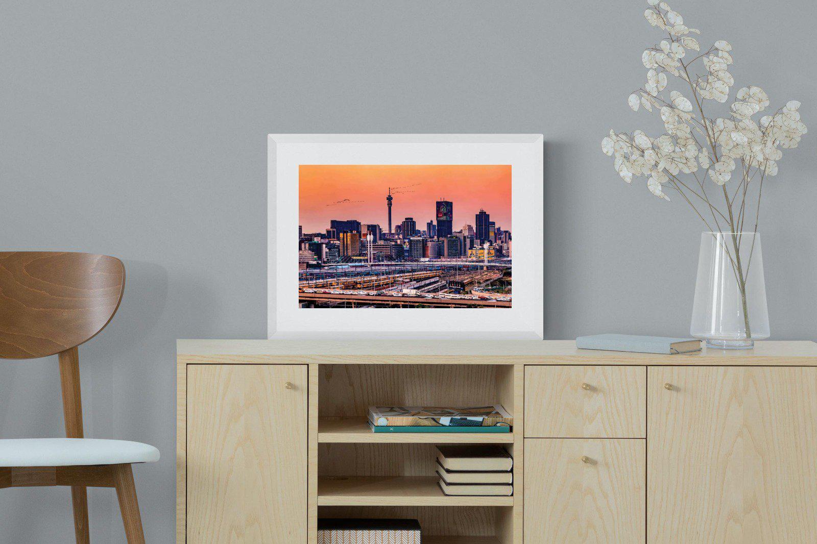 City of Gold-Wall_Art-60 x 45cm-Framed Print-White-Pixalot