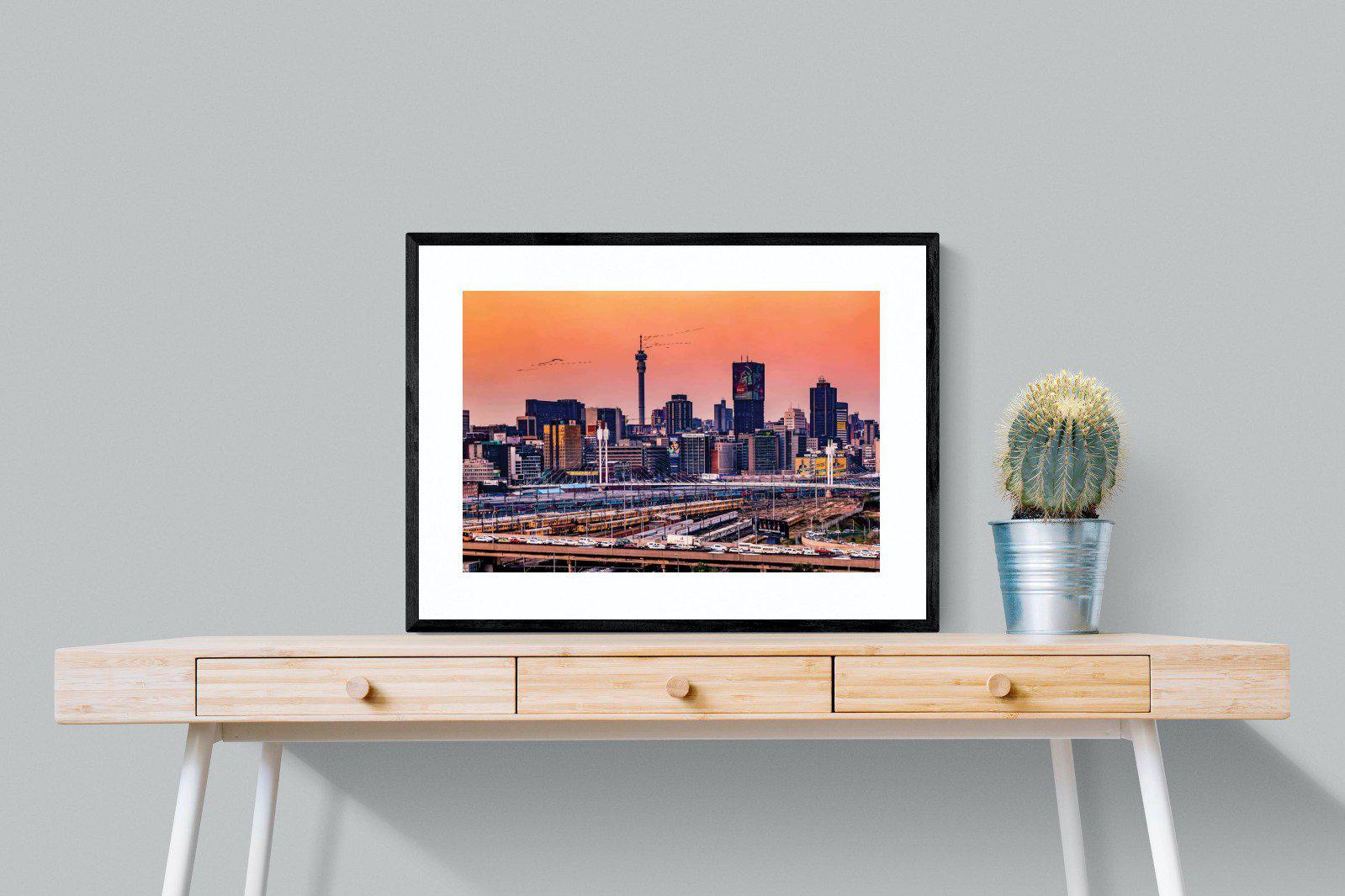 City of Gold-Wall_Art-80 x 60cm-Framed Print-Black-Pixalot