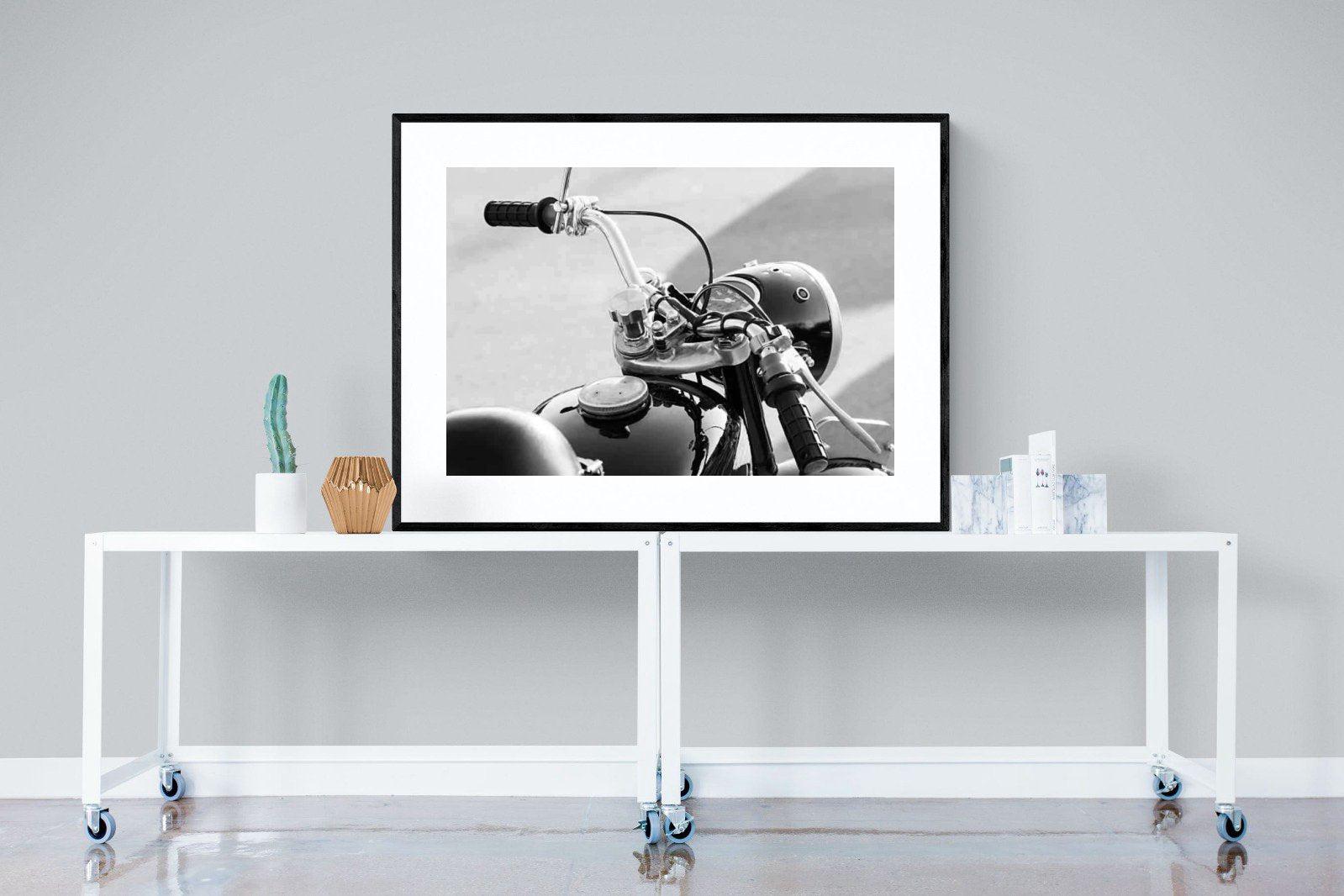Classic Bike-Wall_Art-120 x 90cm-Framed Print-Black-Pixalot