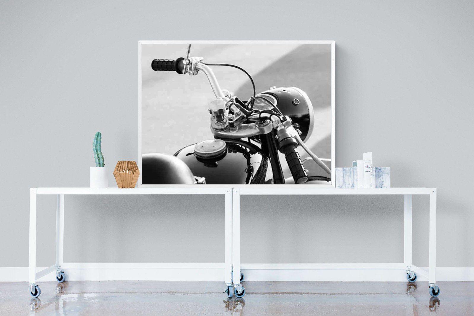 Classic Bike-Wall_Art-120 x 90cm-Mounted Canvas-White-Pixalot