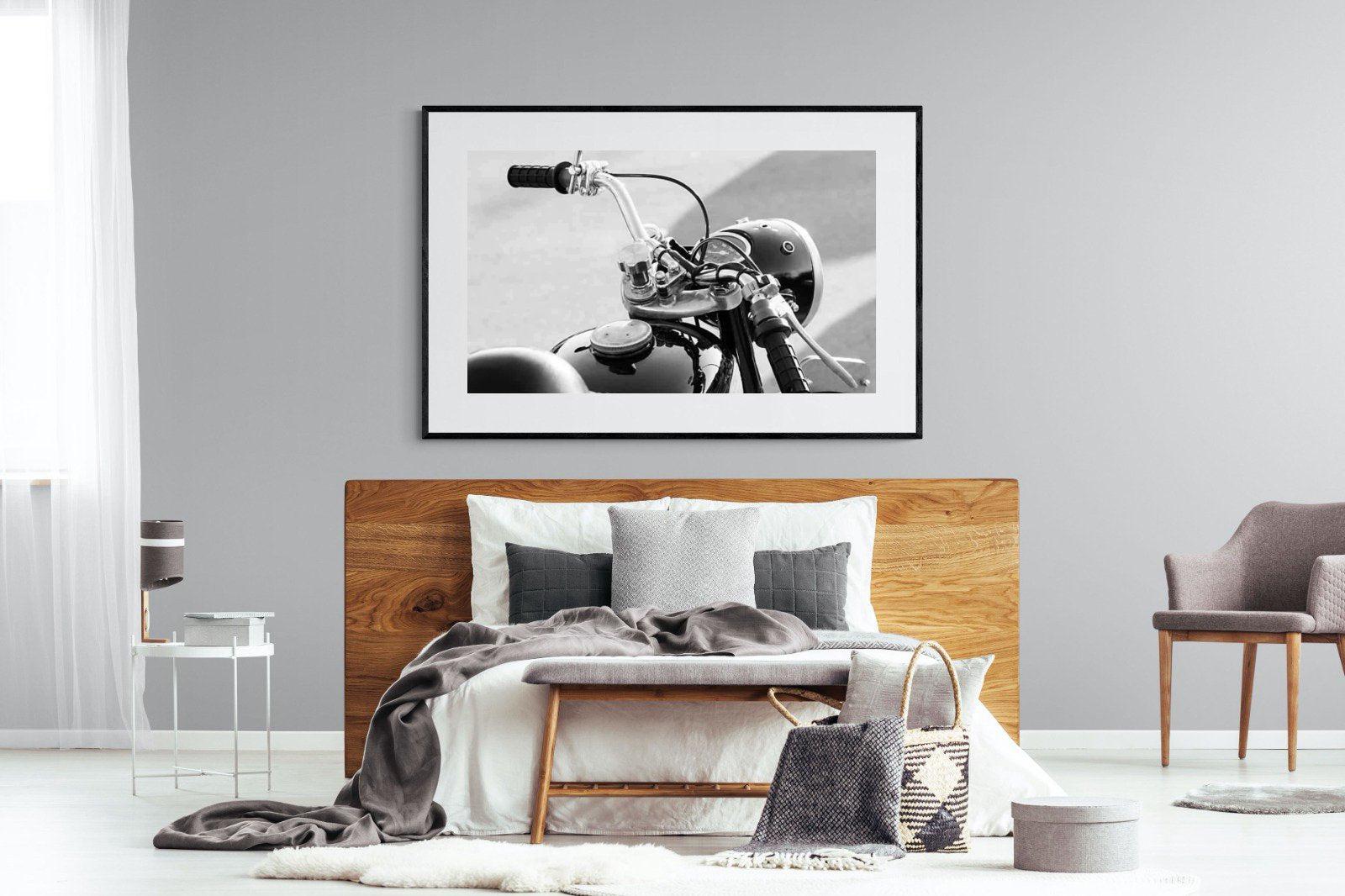 Classic Bike-Wall_Art-150 x 100cm-Framed Print-Black-Pixalot