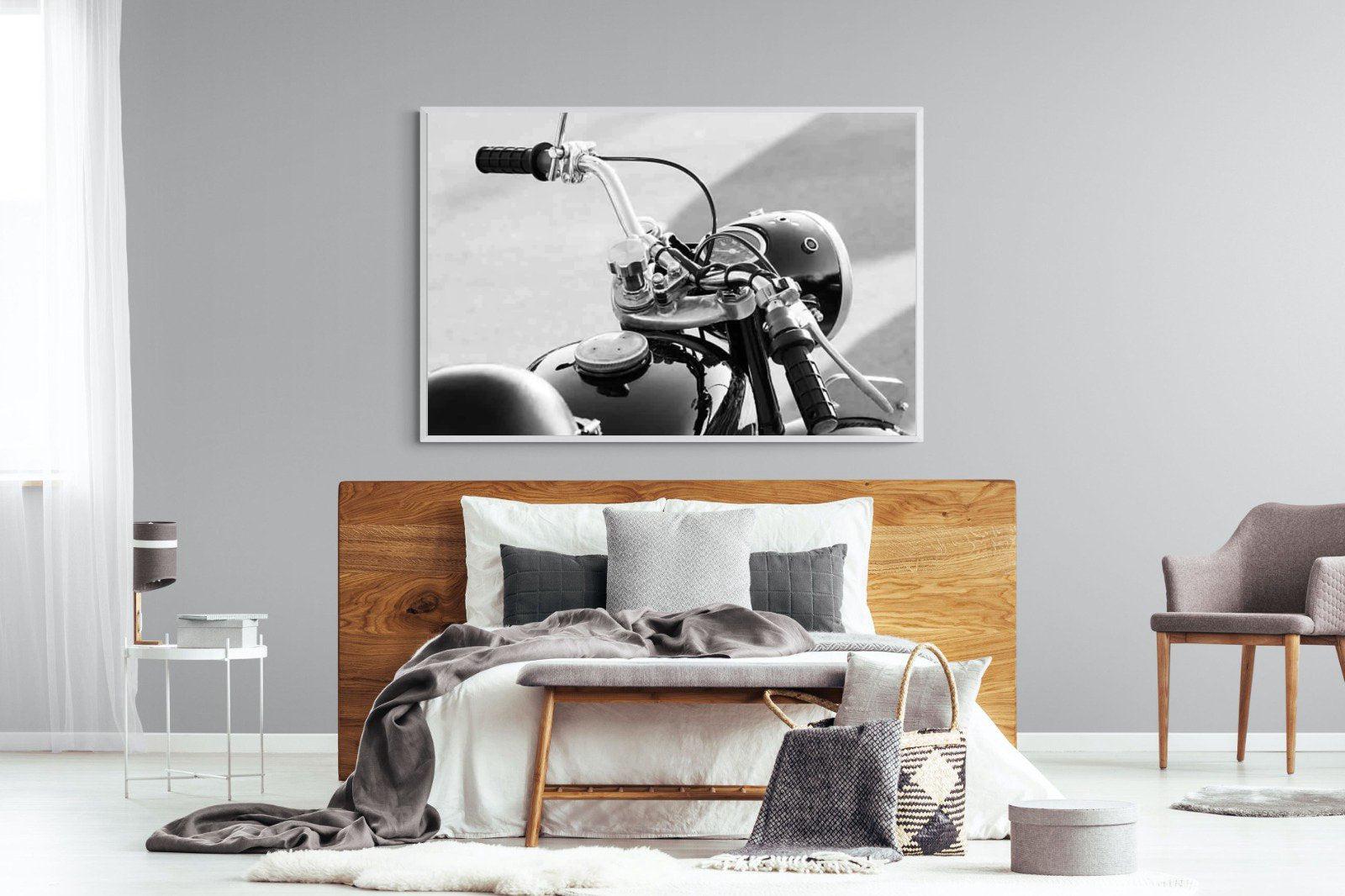 Classic Bike-Wall_Art-150 x 100cm-Mounted Canvas-White-Pixalot