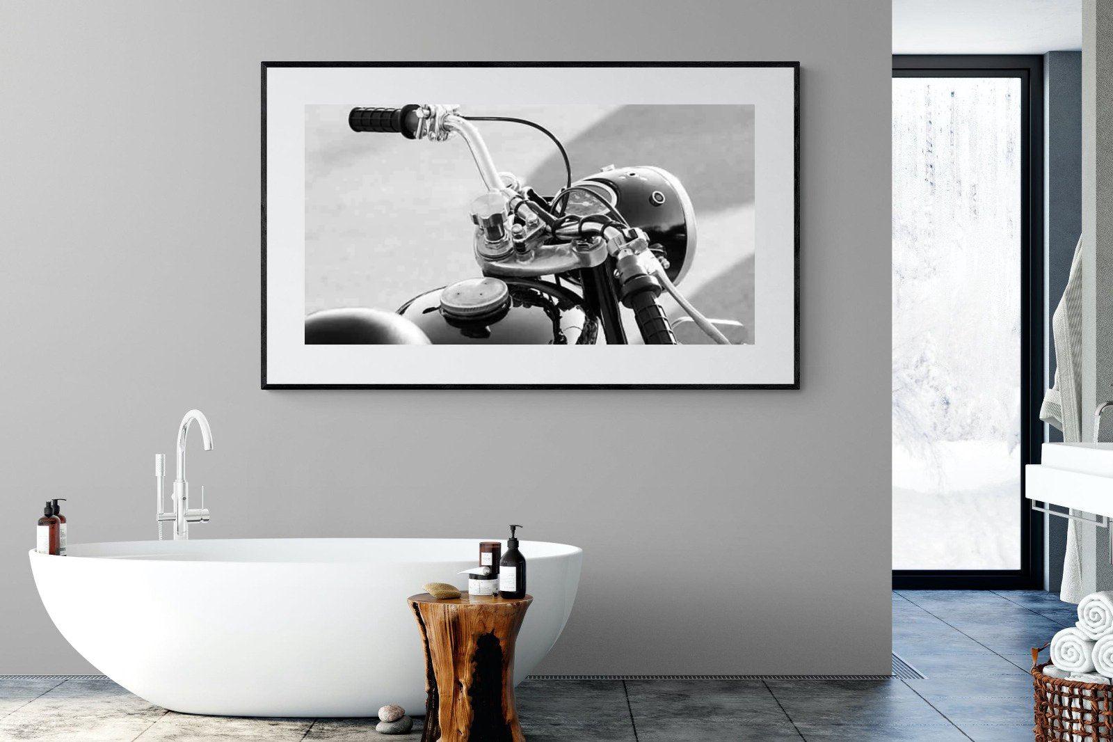 Classic Bike-Wall_Art-180 x 110cm-Framed Print-Black-Pixalot