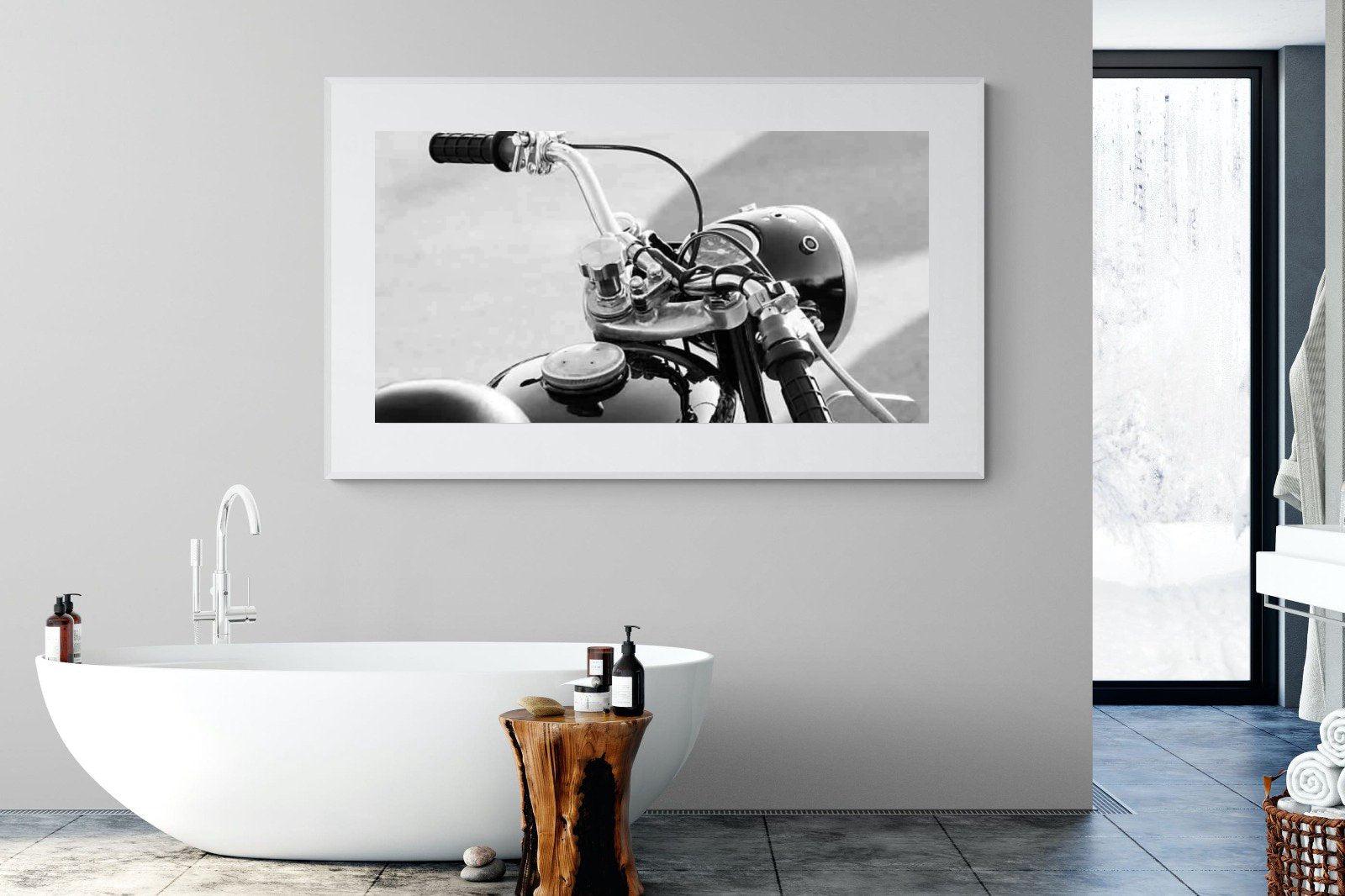 Classic Bike-Wall_Art-180 x 110cm-Framed Print-White-Pixalot