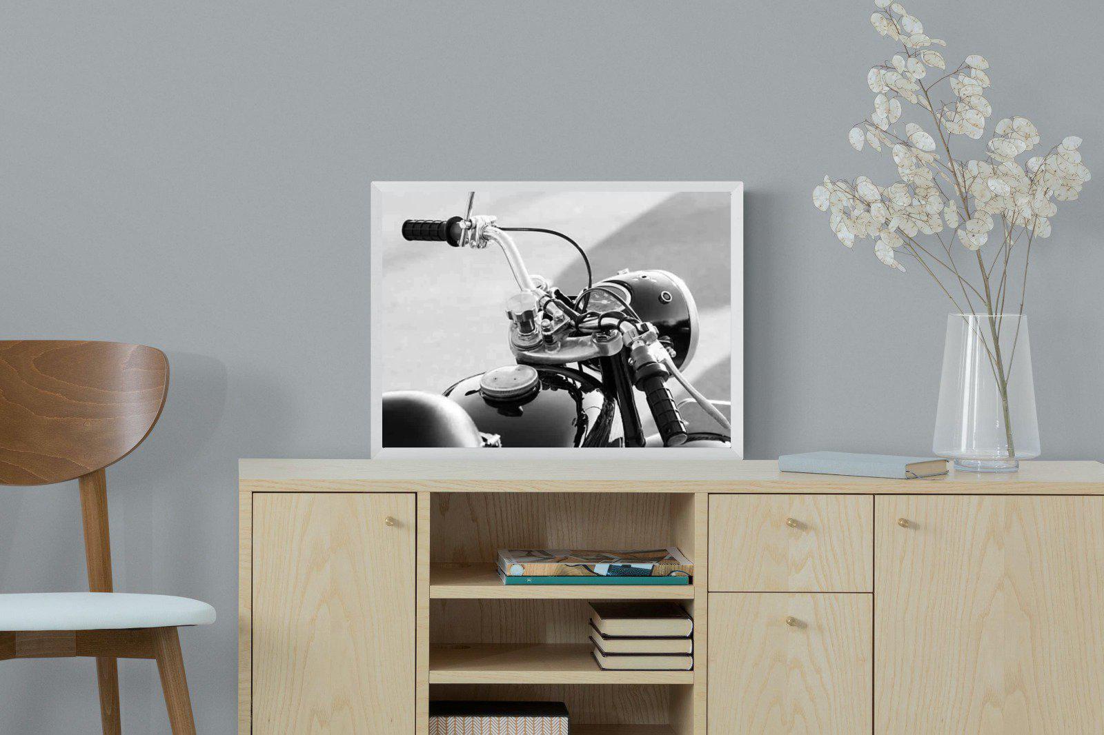 Classic Bike-Wall_Art-60 x 45cm-Mounted Canvas-White-Pixalot