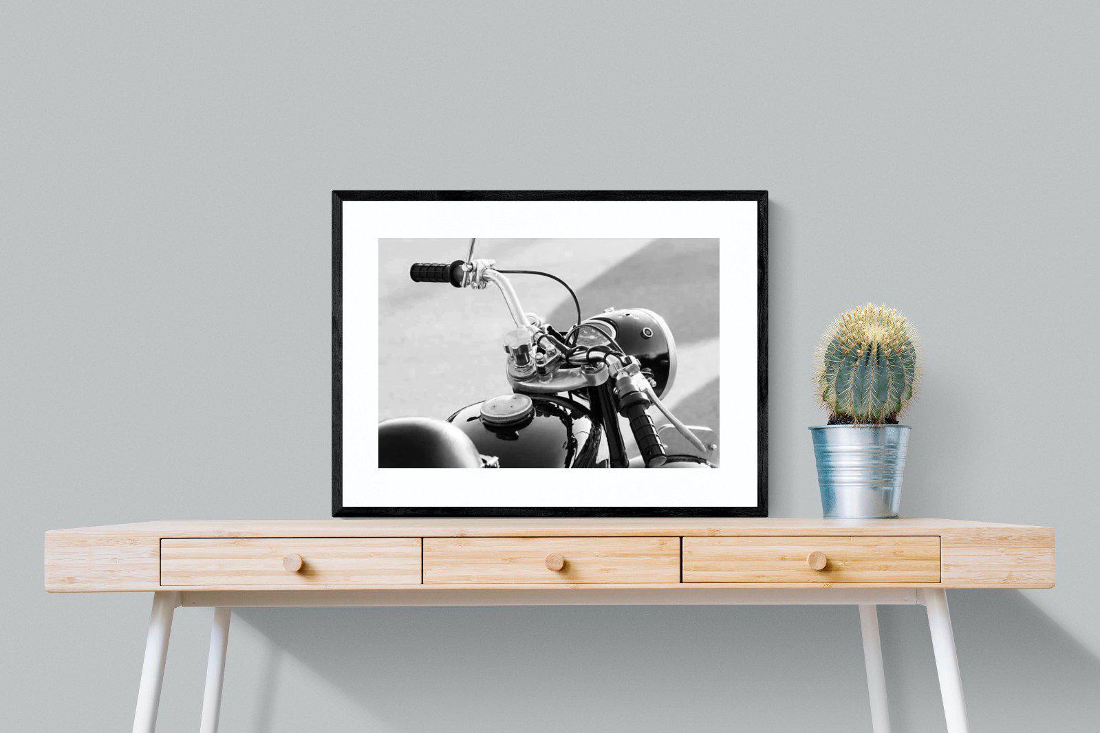 Classic Bike-Wall_Art-80 x 60cm-Framed Print-Black-Pixalot