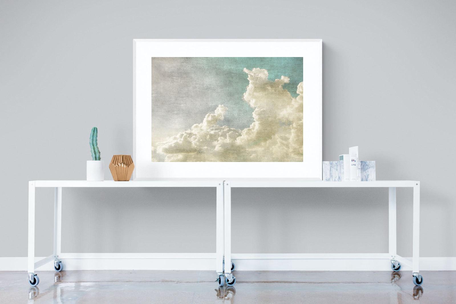 Clearing Clouds-Wall_Art-120 x 90cm-Framed Print-White-Pixalot
