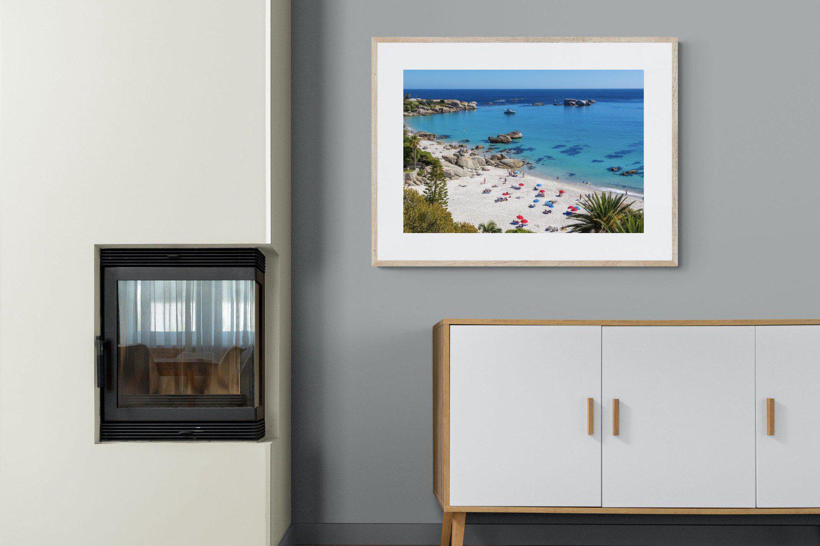 Clifton Beach-Wall_Art-100 x 75cm-Framed Print-Wood-Pixalot