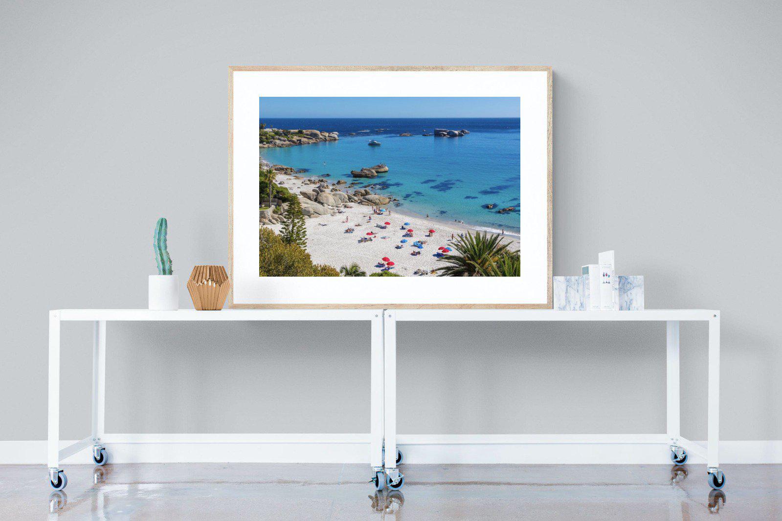 Clifton Beach-Wall_Art-120 x 90cm-Framed Print-Wood-Pixalot