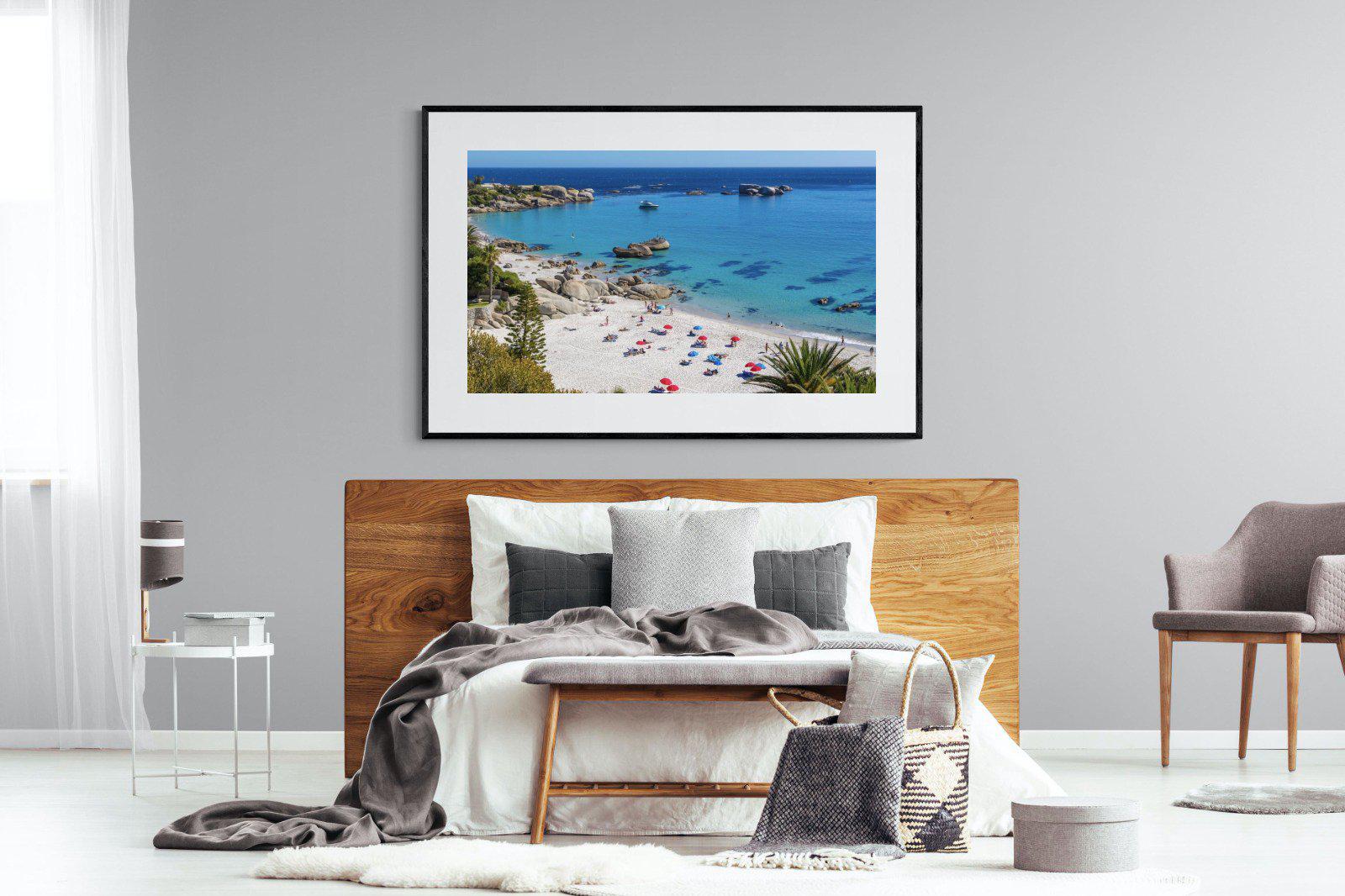 Clifton Beach-Wall_Art-150 x 100cm-Framed Print-Black-Pixalot