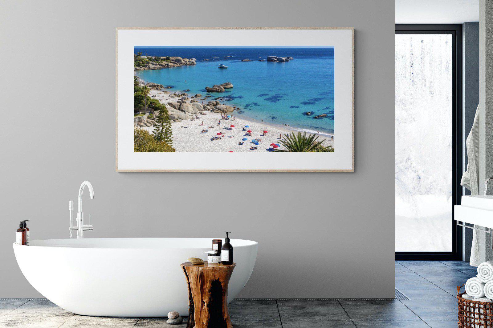 Clifton Beach-Wall_Art-180 x 110cm-Framed Print-Wood-Pixalot