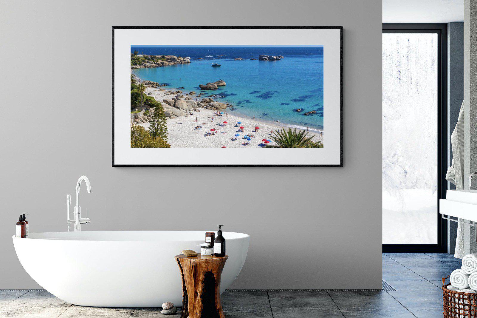 Clifton Beach-Wall_Art-180 x 110cm-Framed Print-Black-Pixalot