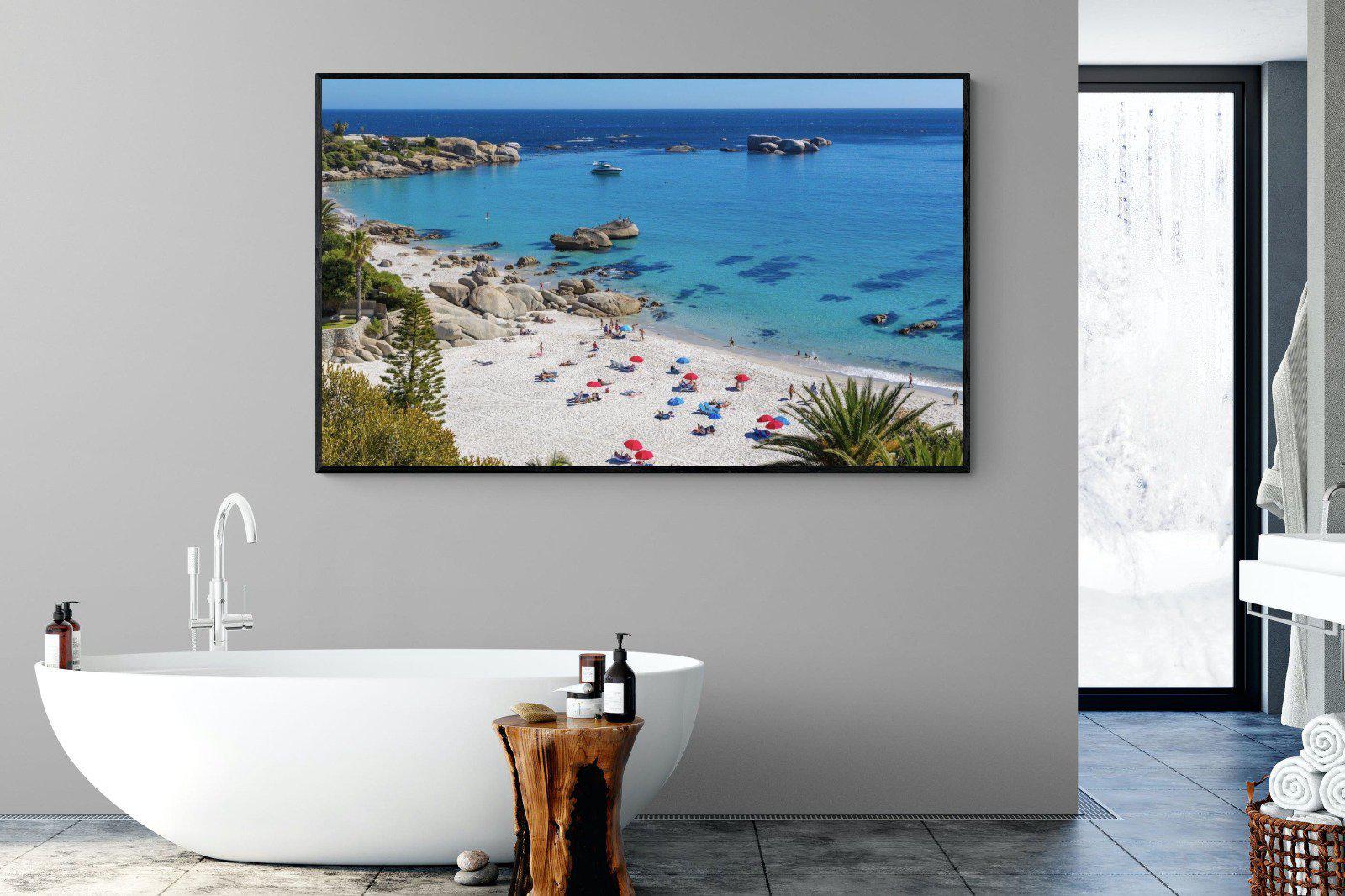 Clifton Beach-Wall_Art-180 x 110cm-Mounted Canvas-Black-Pixalot