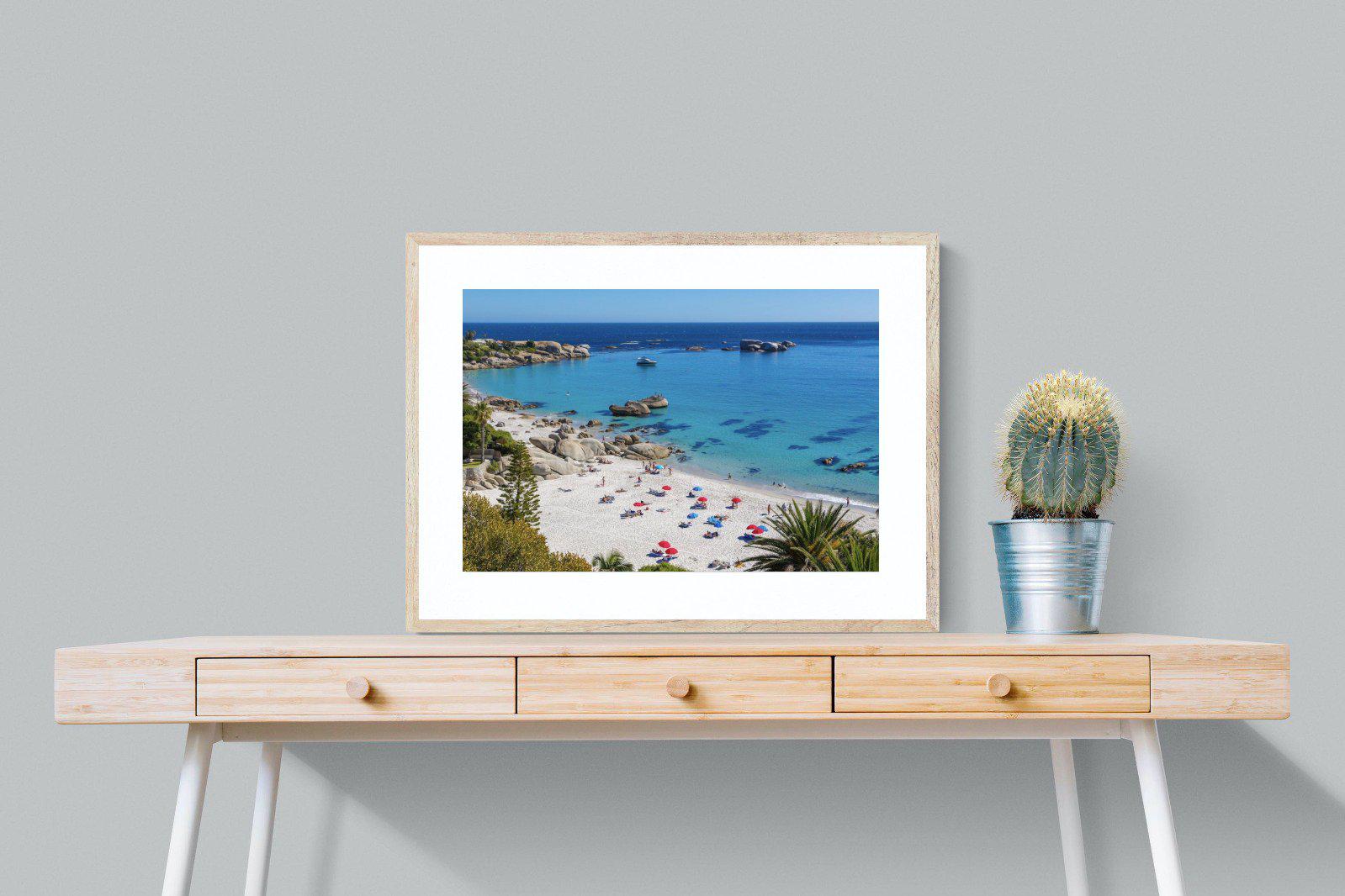 Clifton Beach-Wall_Art-80 x 60cm-Framed Print-Wood-Pixalot