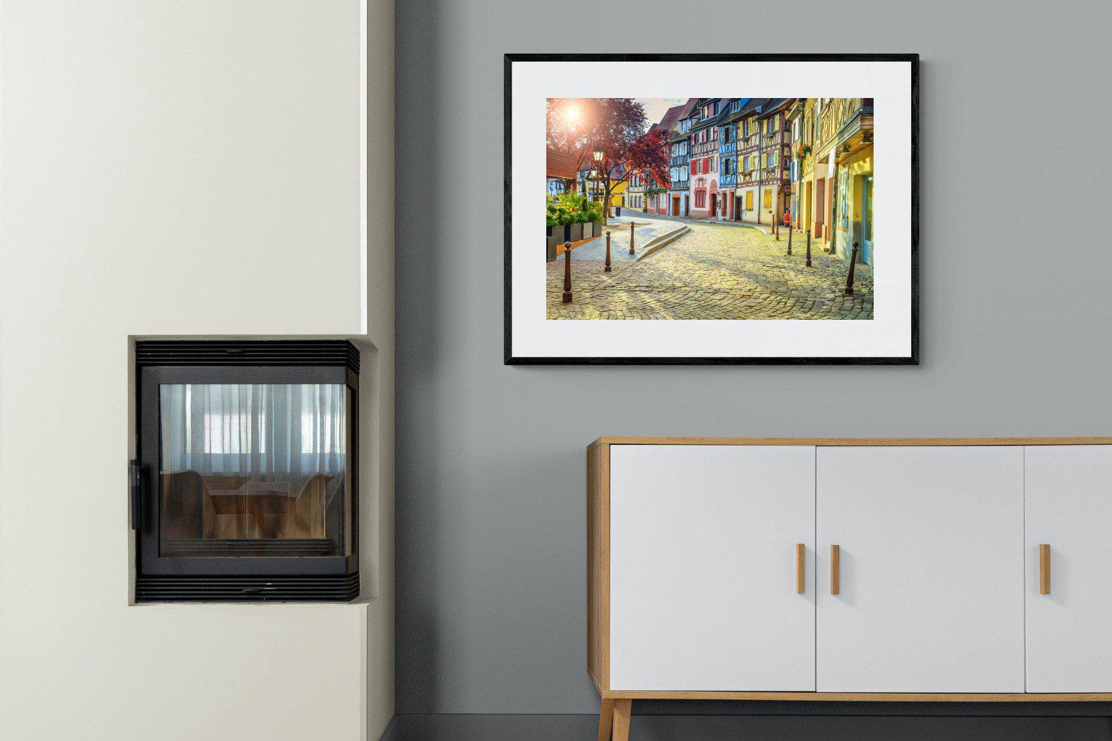 Cobbles-Wall_Art-100 x 75cm-Framed Print-Black-Pixalot