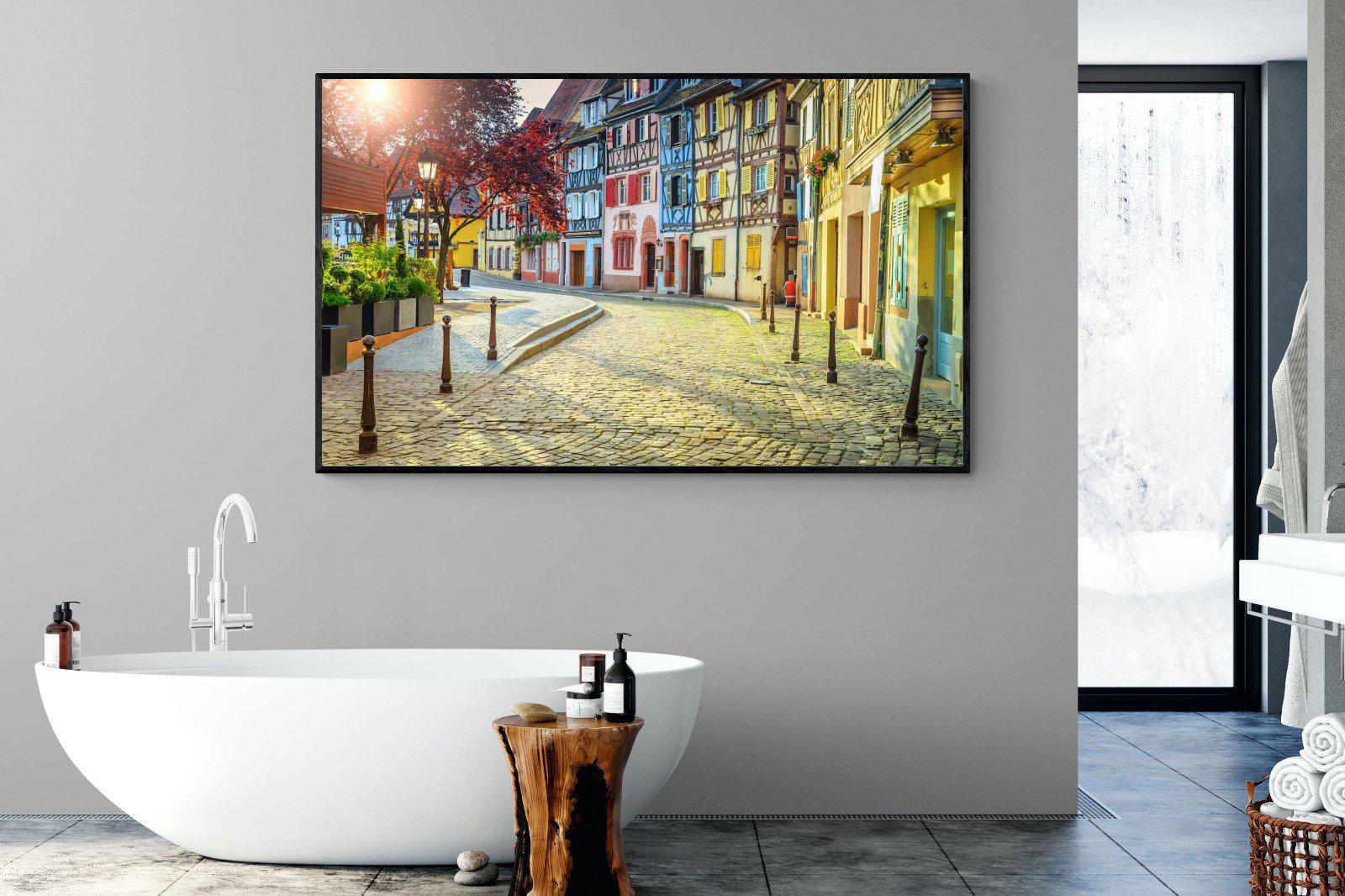Cobbles-Wall_Art-180 x 110cm-Mounted Canvas-Black-Pixalot