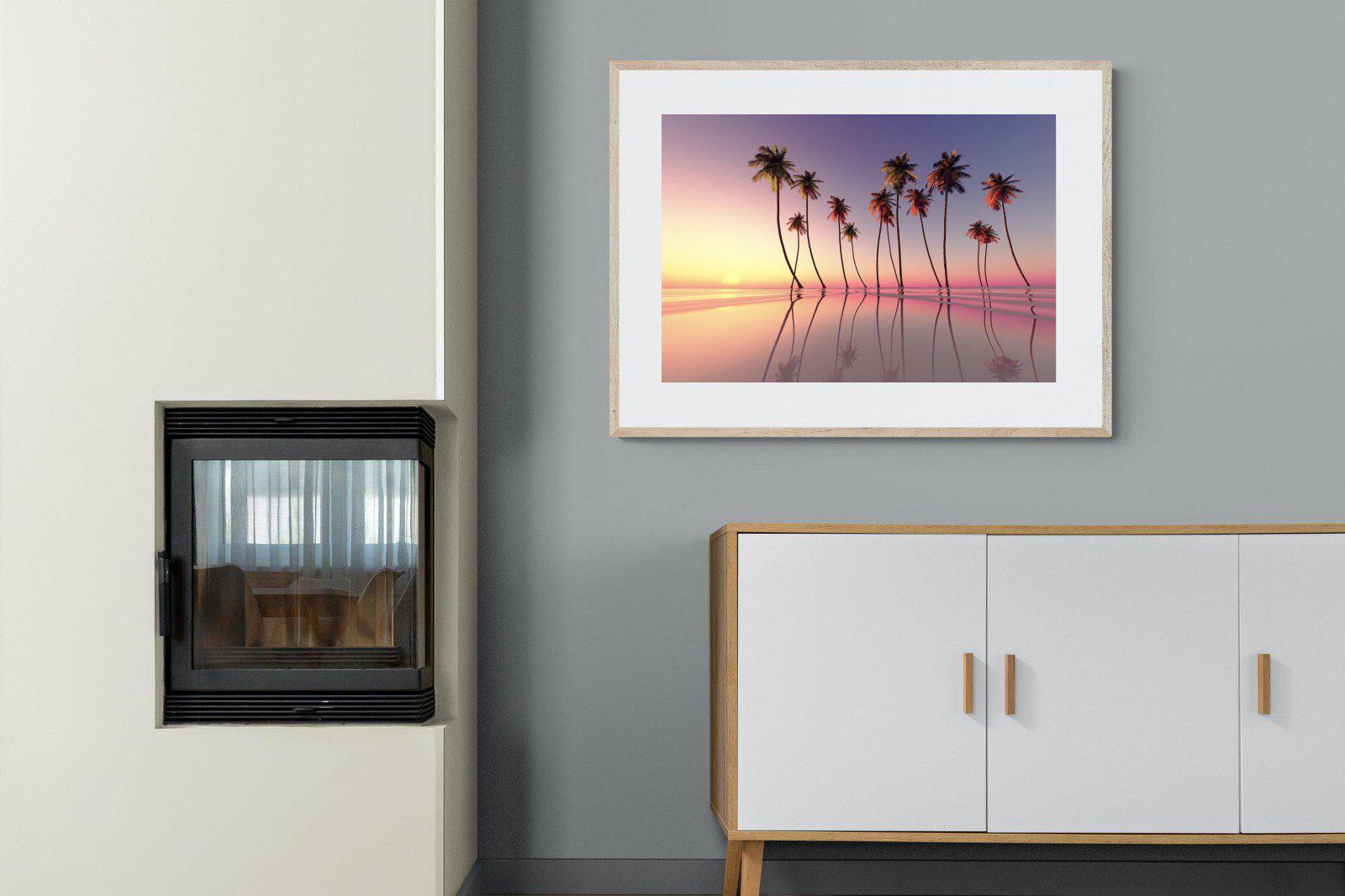Coconut Palms-Wall_Art-100 x 75cm-Framed Print-Wood-Pixalot