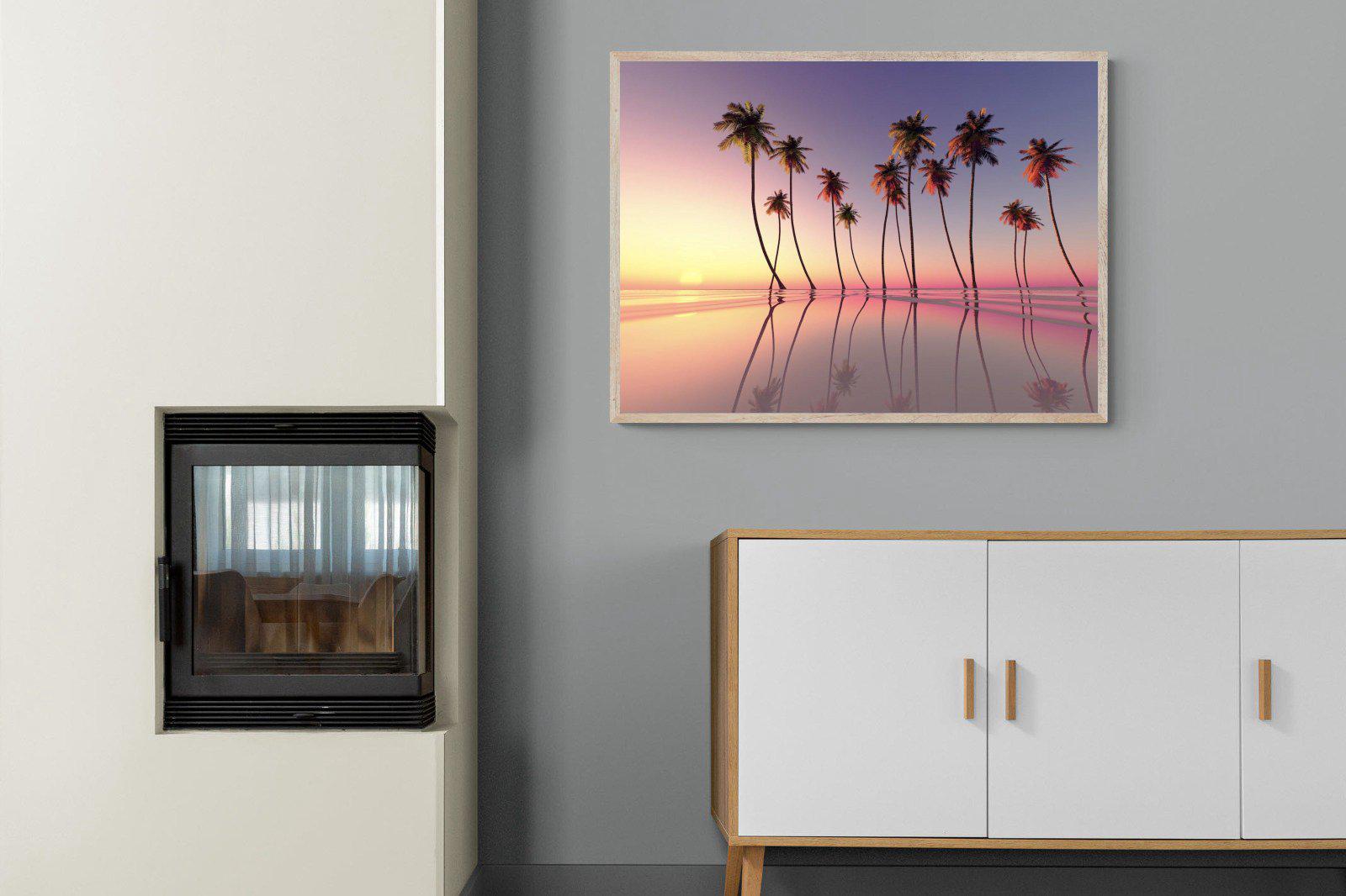 Coconut Palms-Wall_Art-100 x 75cm-Mounted Canvas-Wood-Pixalot