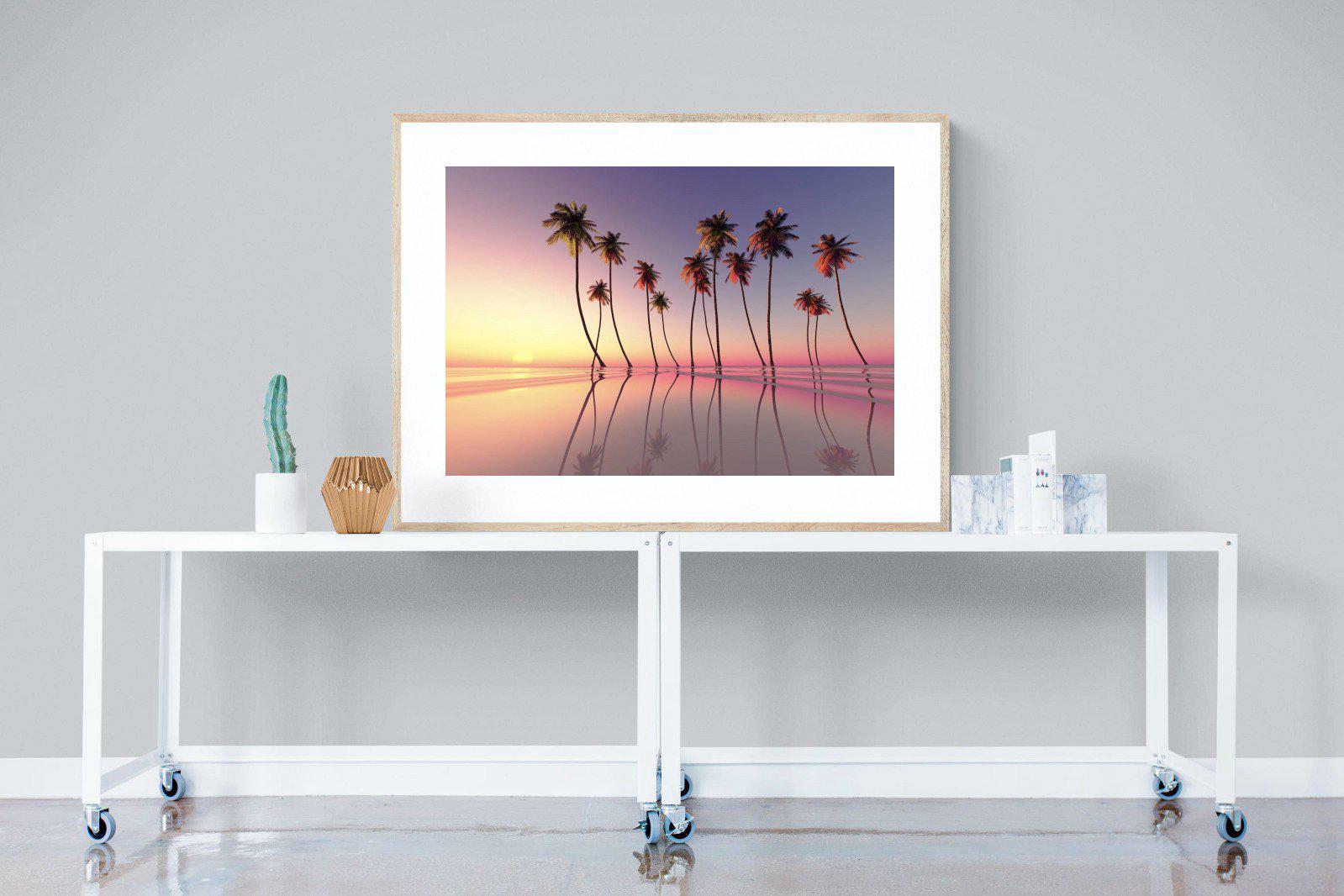 Coconut Palms-Wall_Art-120 x 90cm-Framed Print-Wood-Pixalot