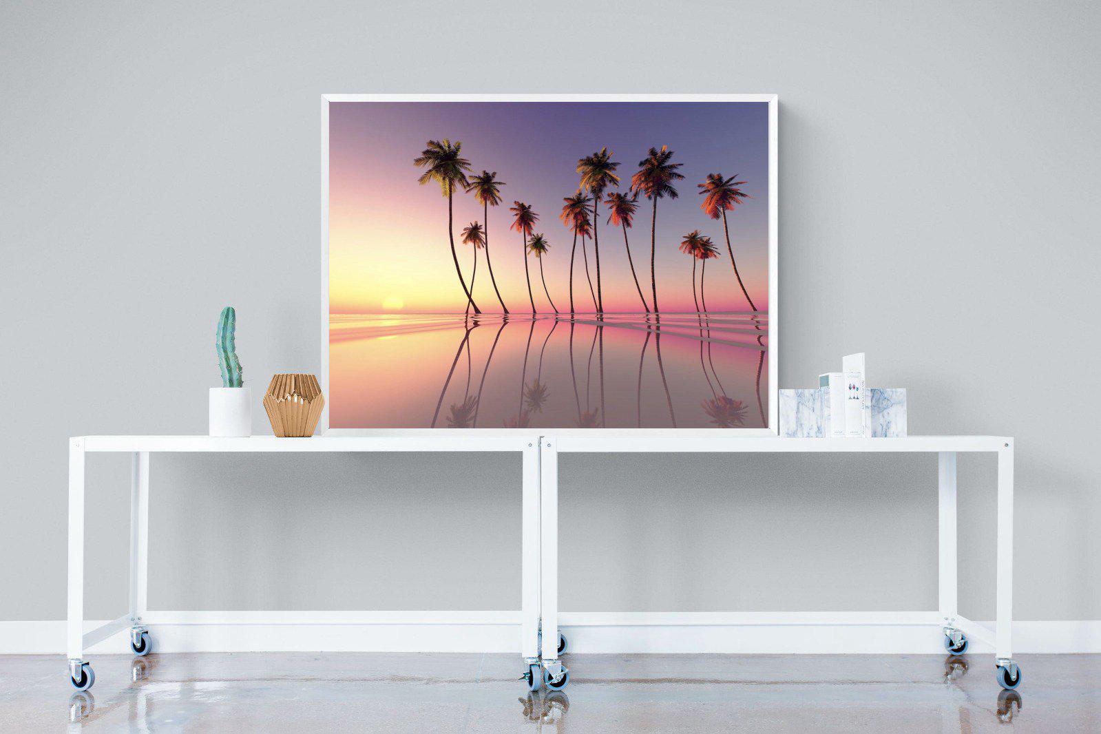 Coconut Palms-Wall_Art-120 x 90cm-Mounted Canvas-White-Pixalot